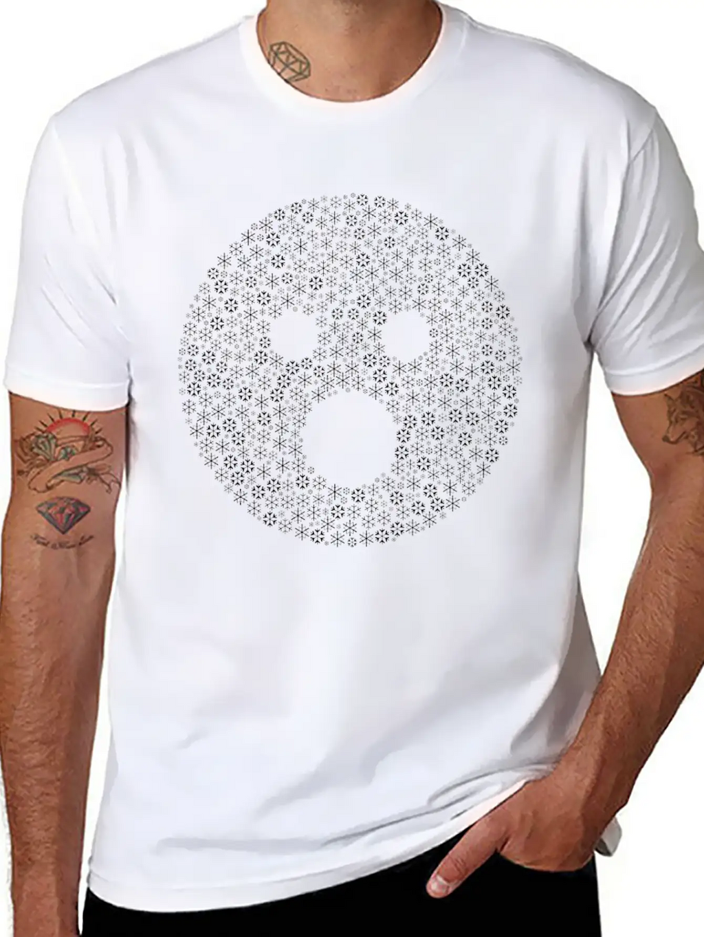 Snow Wordcloud Of A Surprise Form (black) Essential Cotton Tee For Daily Outfits – Unisex Style