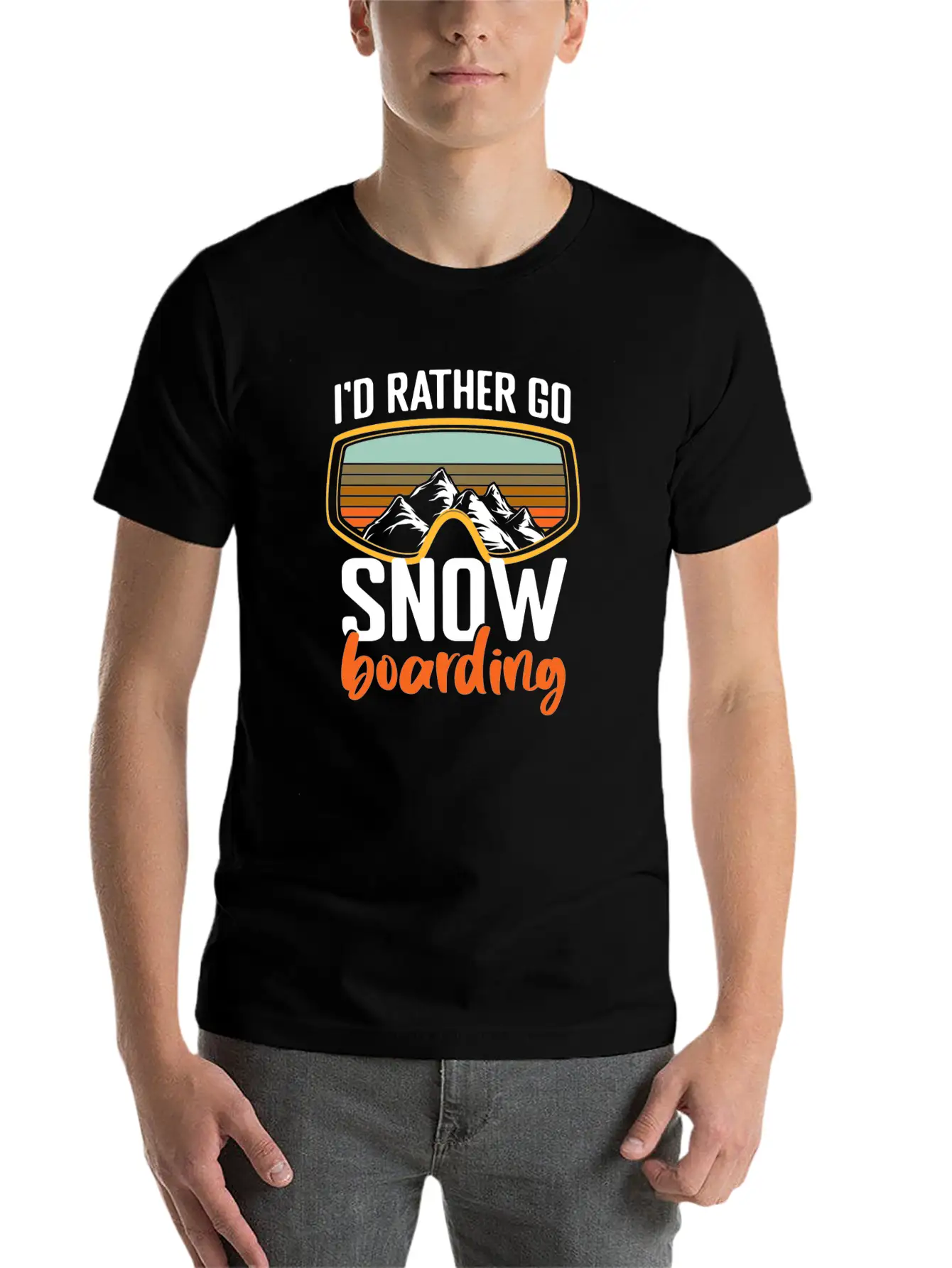 Snowboarders Winter Winter Vacation Breathable Soft Cotton T-Shirt – Timeless Casual Look