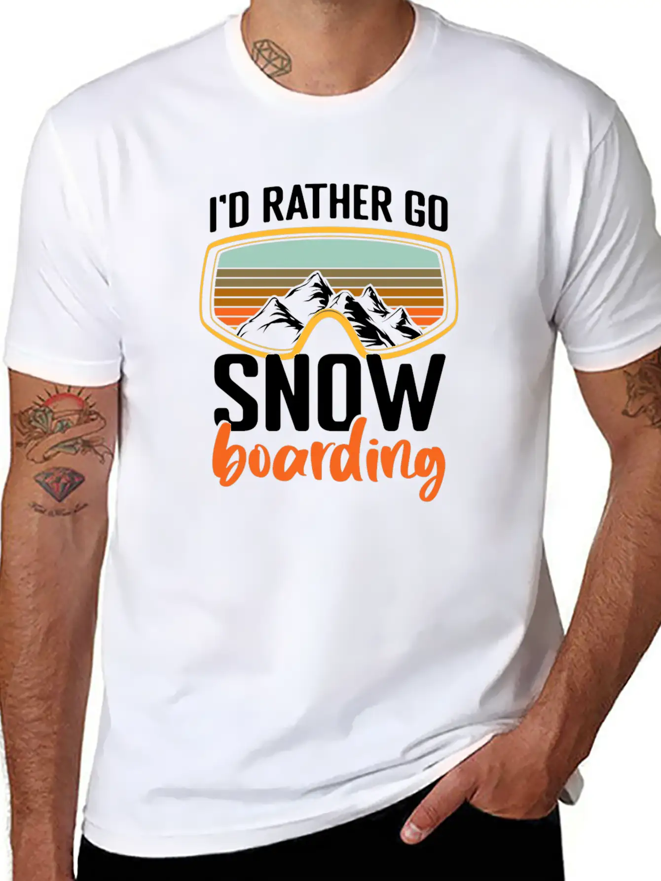 Snowboarders Winter Winter Vacation Breathable Soft Cotton T-Shirt – Timeless Casual Look