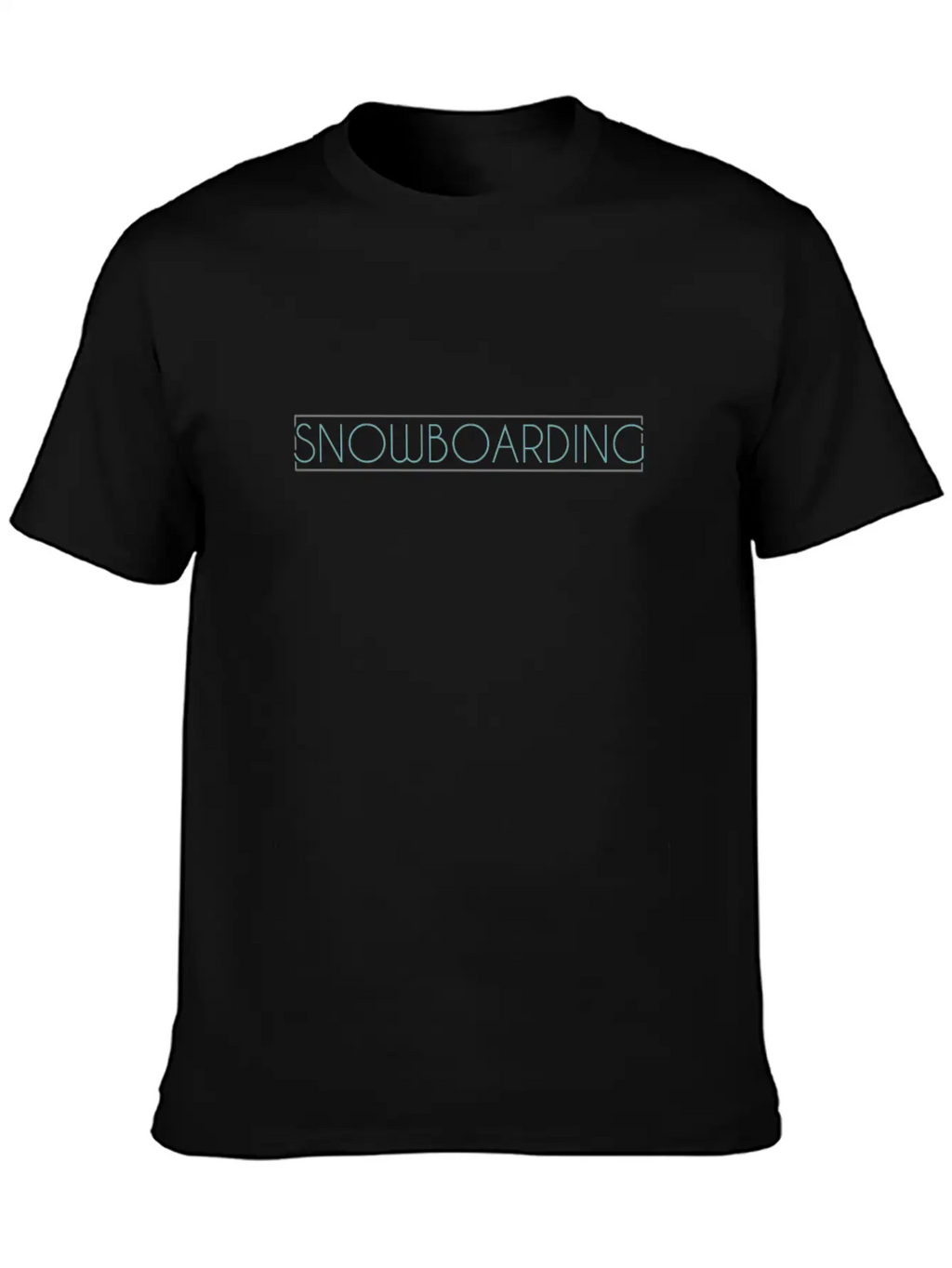 Snowboarding Lettering Unisex Short Sleeve Soft Cotton T-Shirt – Casual Everyday Wear