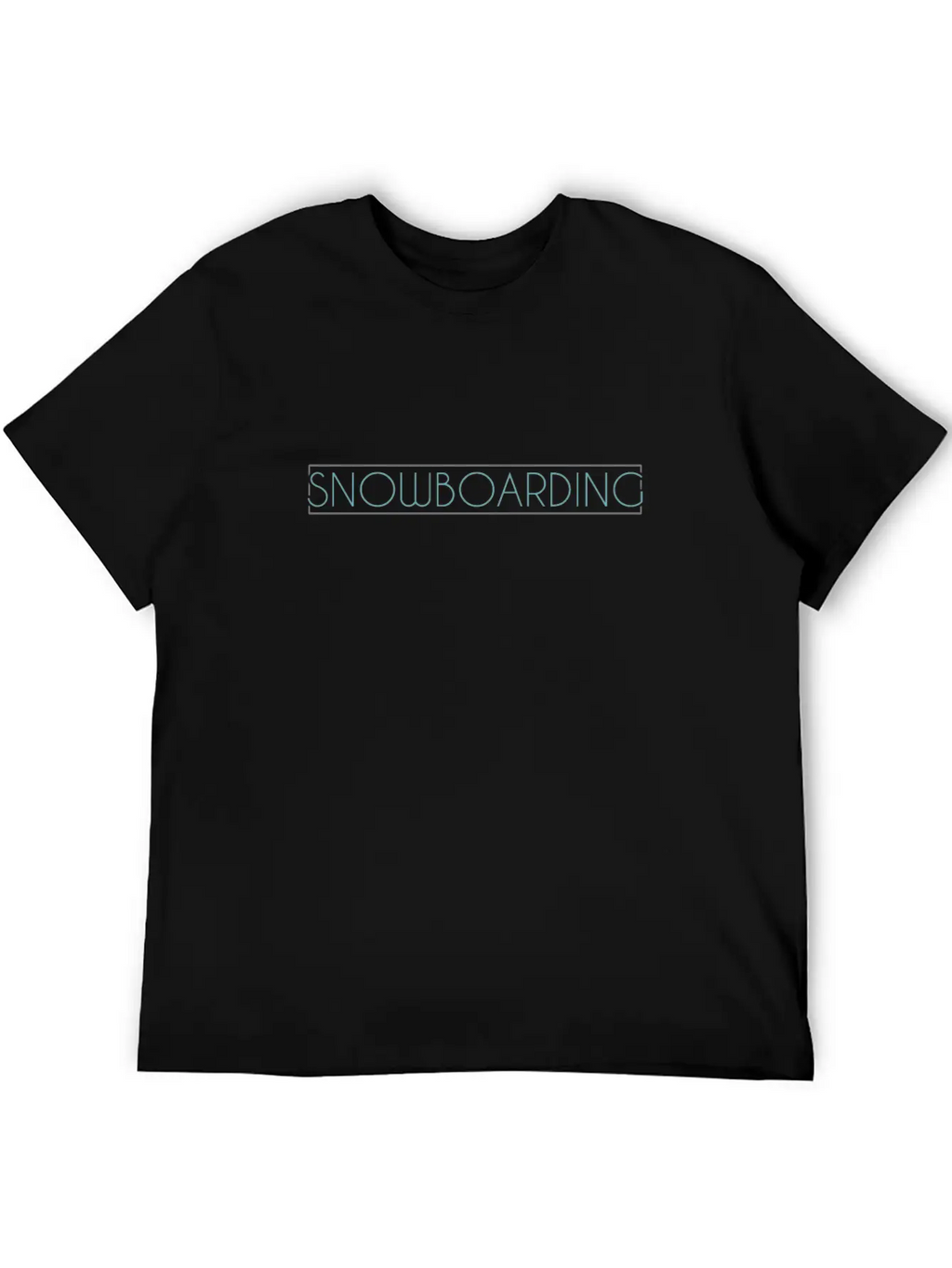 Snowboarding Lettering Unisex Short Sleeve Soft Cotton T-Shirt – Casual Everyday Wear