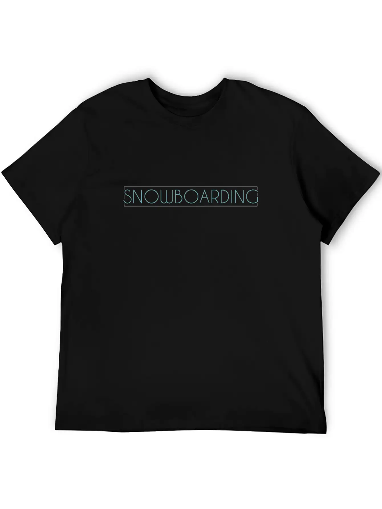 Snowboarding Lettering Unisex Short Sleeve Soft Cotton T-Shirt – Casual Everyday Wear