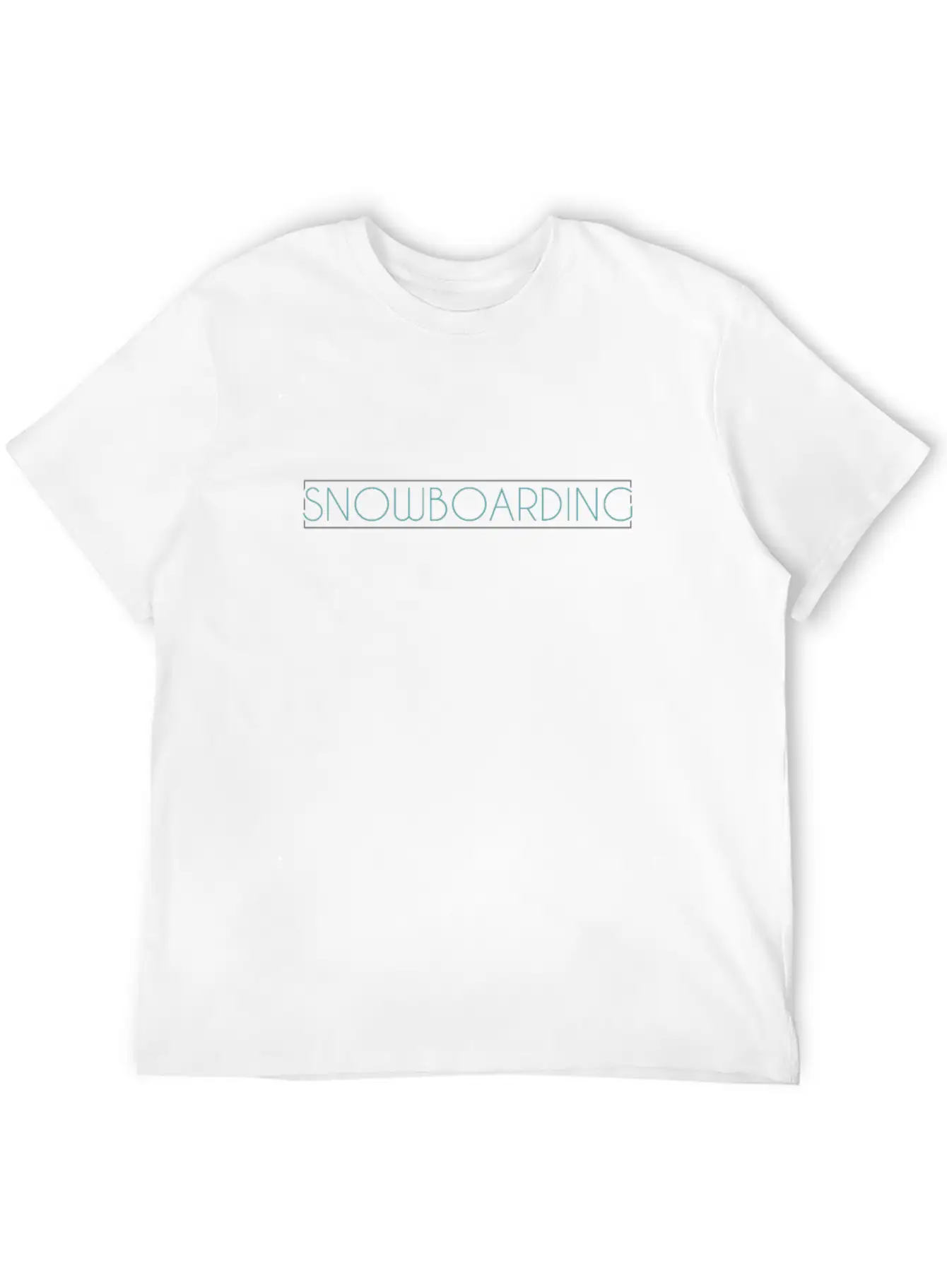 Snowboarding Lettering Unisex Short Sleeve Soft Cotton T-Shirt – Casual Everyday Wear