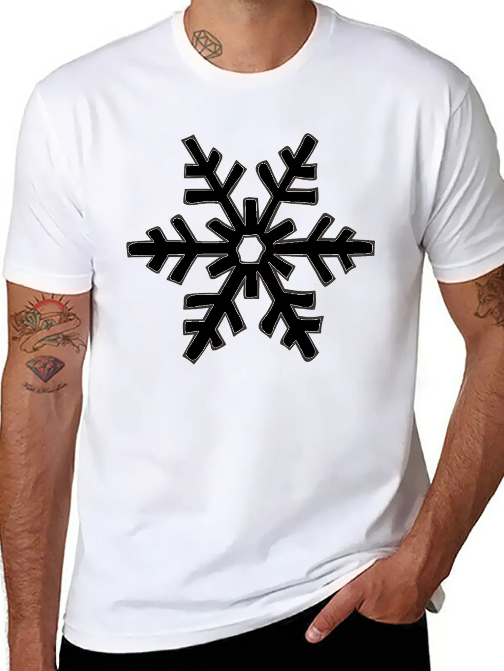 Snowflake 1 Stylish Everyday T-Shirt – Unisex Basic Cotton Tee