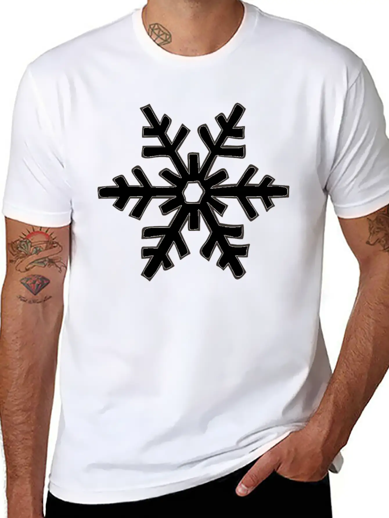 Snowflake 1 Stylish Everyday T-Shirt – Unisex Basic Cotton Tee