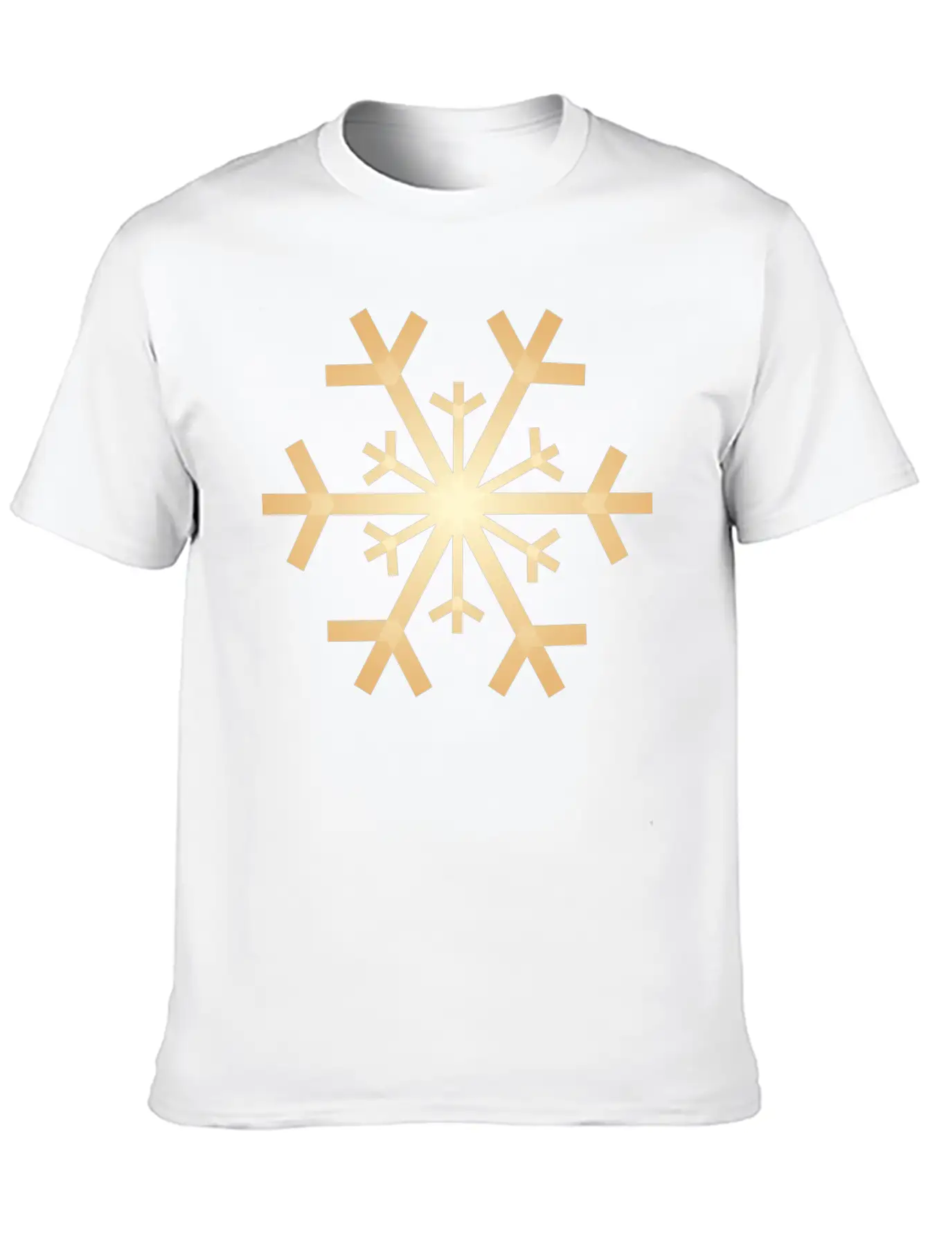 Snowflake GoldeMerry X-mas Giftidea Winter Essential Cotton Tee For Daily Outfits – Unisex Style