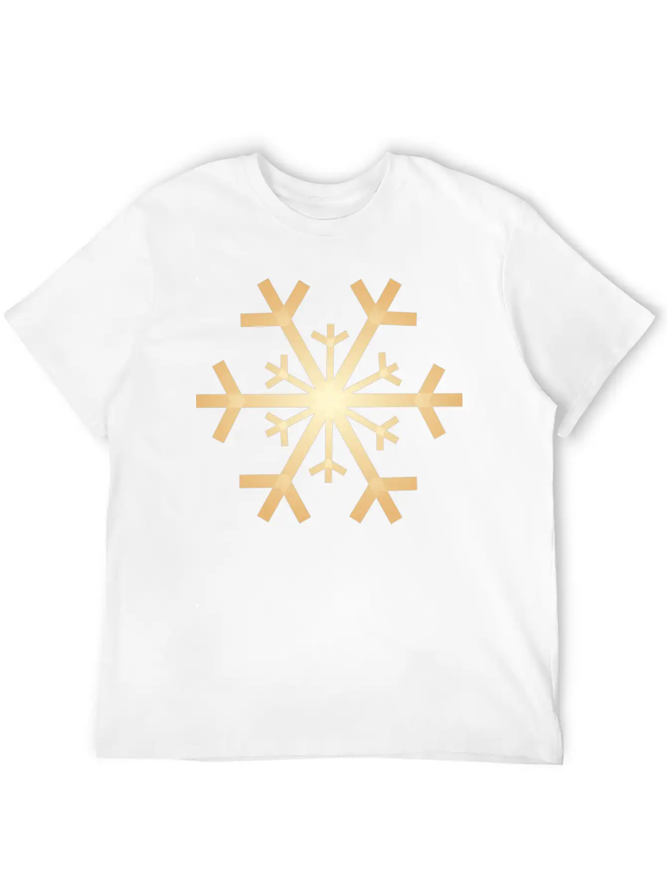 Snowflake GoldeMerry X-mas Giftidea Winter Essential Cotton Tee For Daily Outfits – Unisex Style