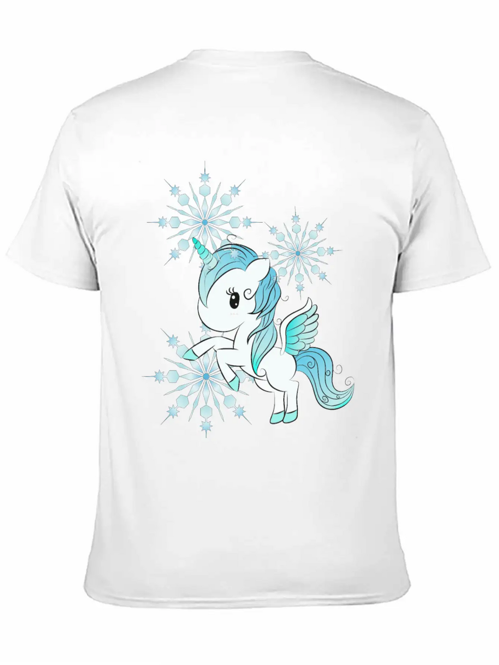 Snowflake Unicorn Unisex Casual T-Shirt – Clean Design For Daily Comfort