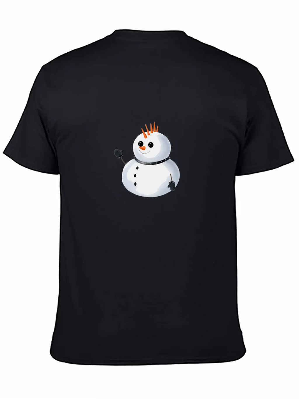 Snowman - Punk Unisex Short Sleeve Soft Cotton T-Shirt – Casual Everyday Wear