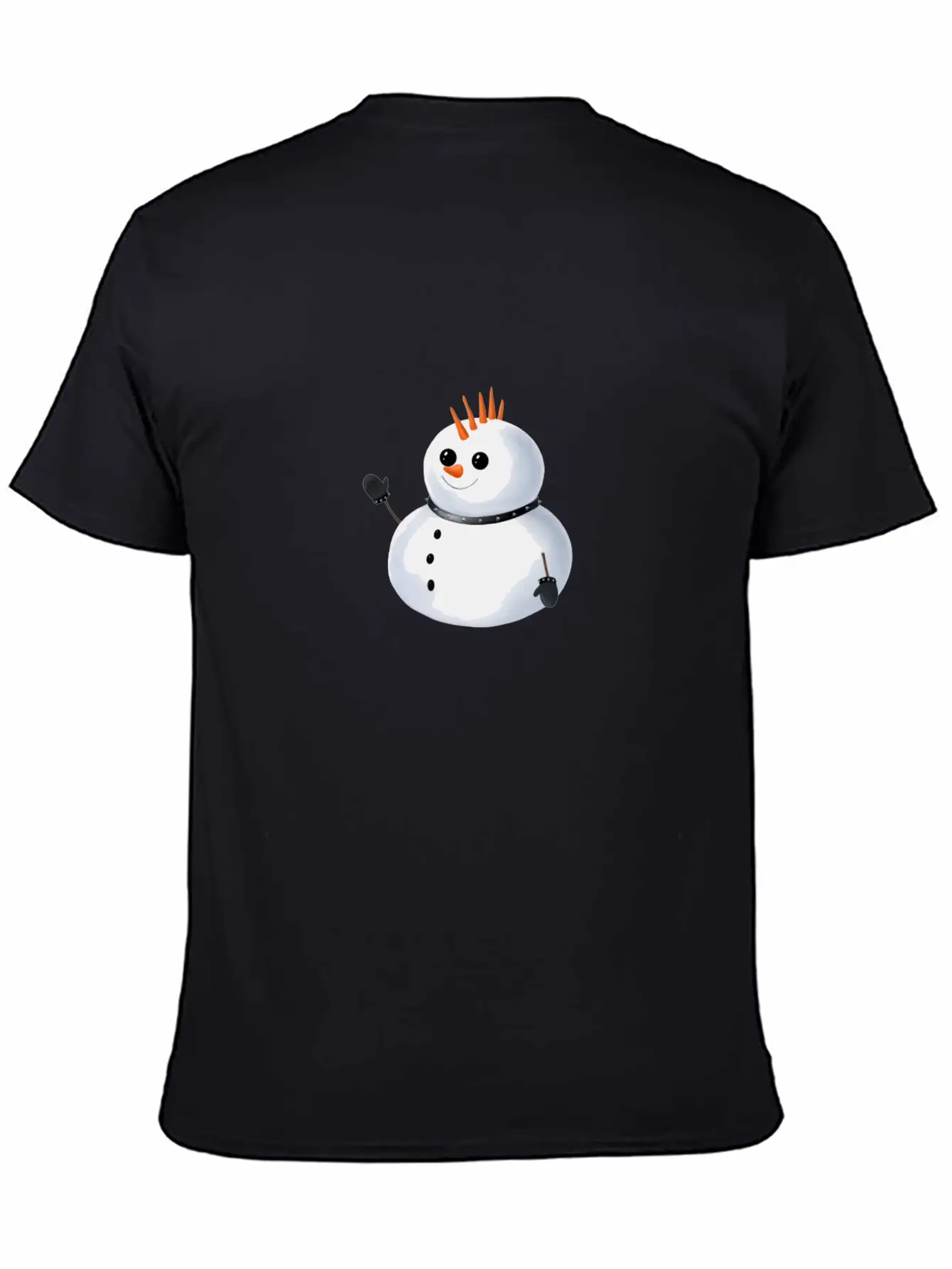 Snowman - Punk Unisex Short Sleeve Soft Cotton T-Shirt – Casual Everyday Wear