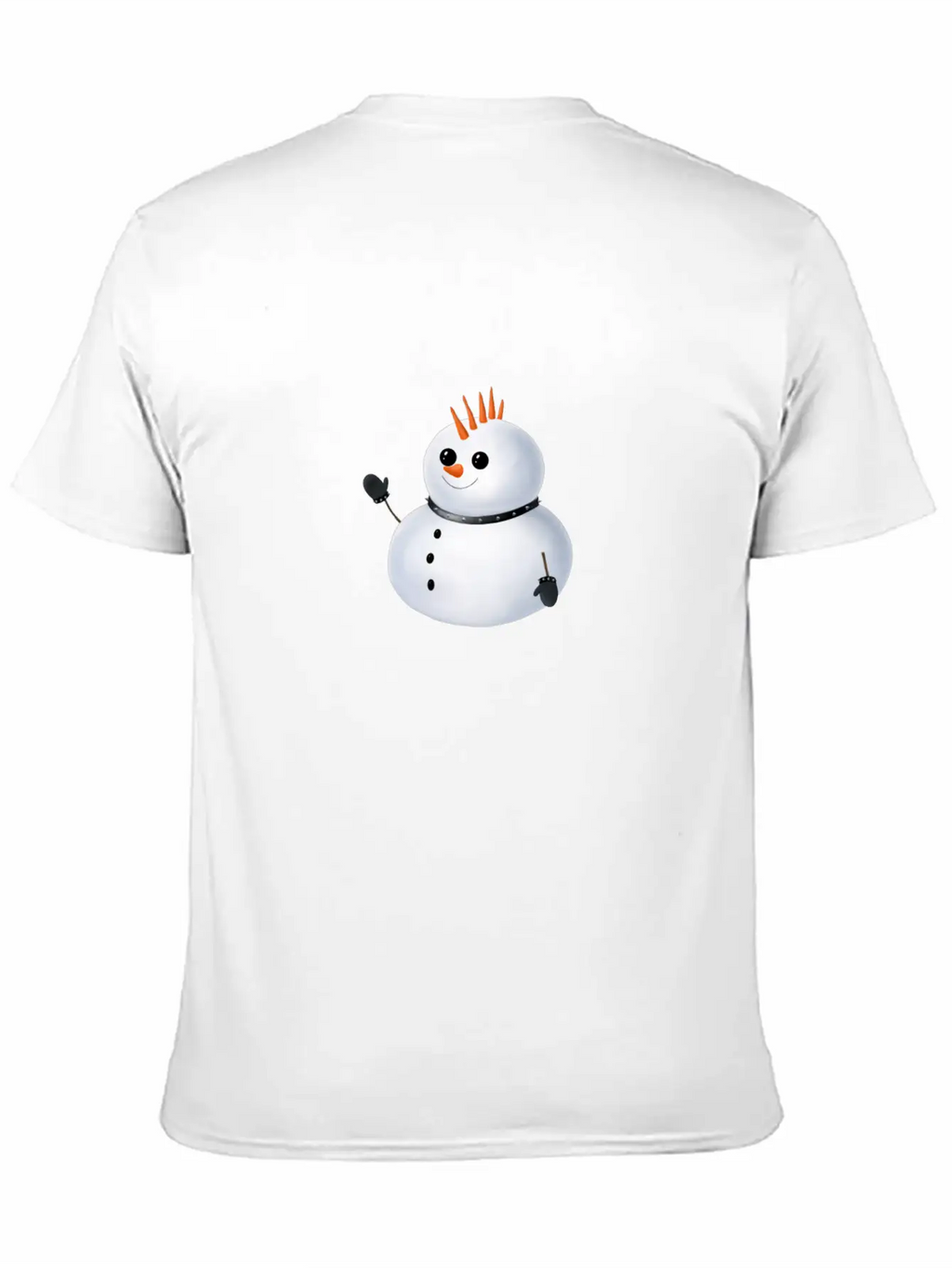 Snowman - Punk Unisex Short Sleeve Soft Cotton T-Shirt – Casual Everyday Wear