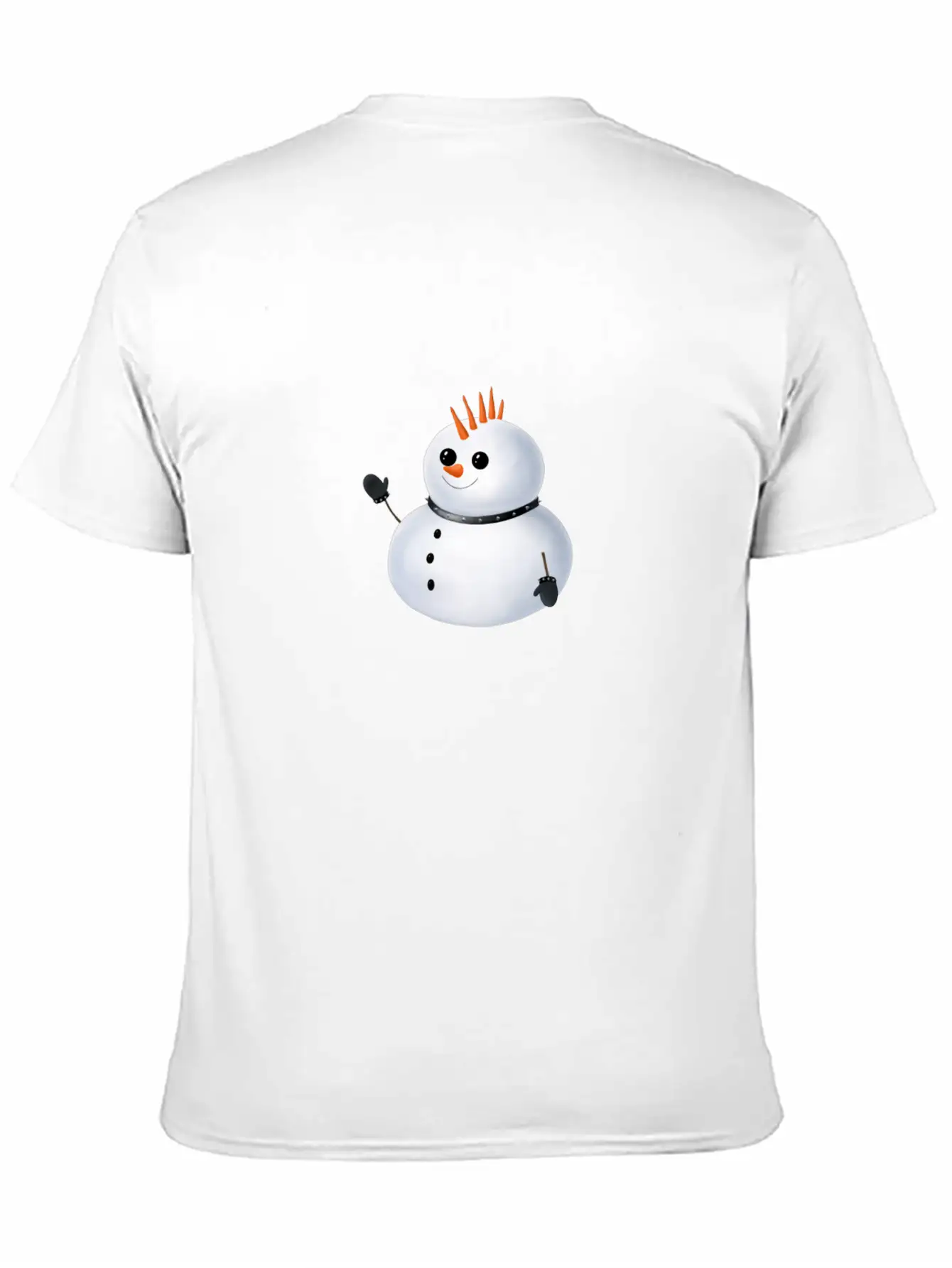 Snowman - Punk Unisex Short Sleeve Soft Cotton T-Shirt – Casual Everyday Wear