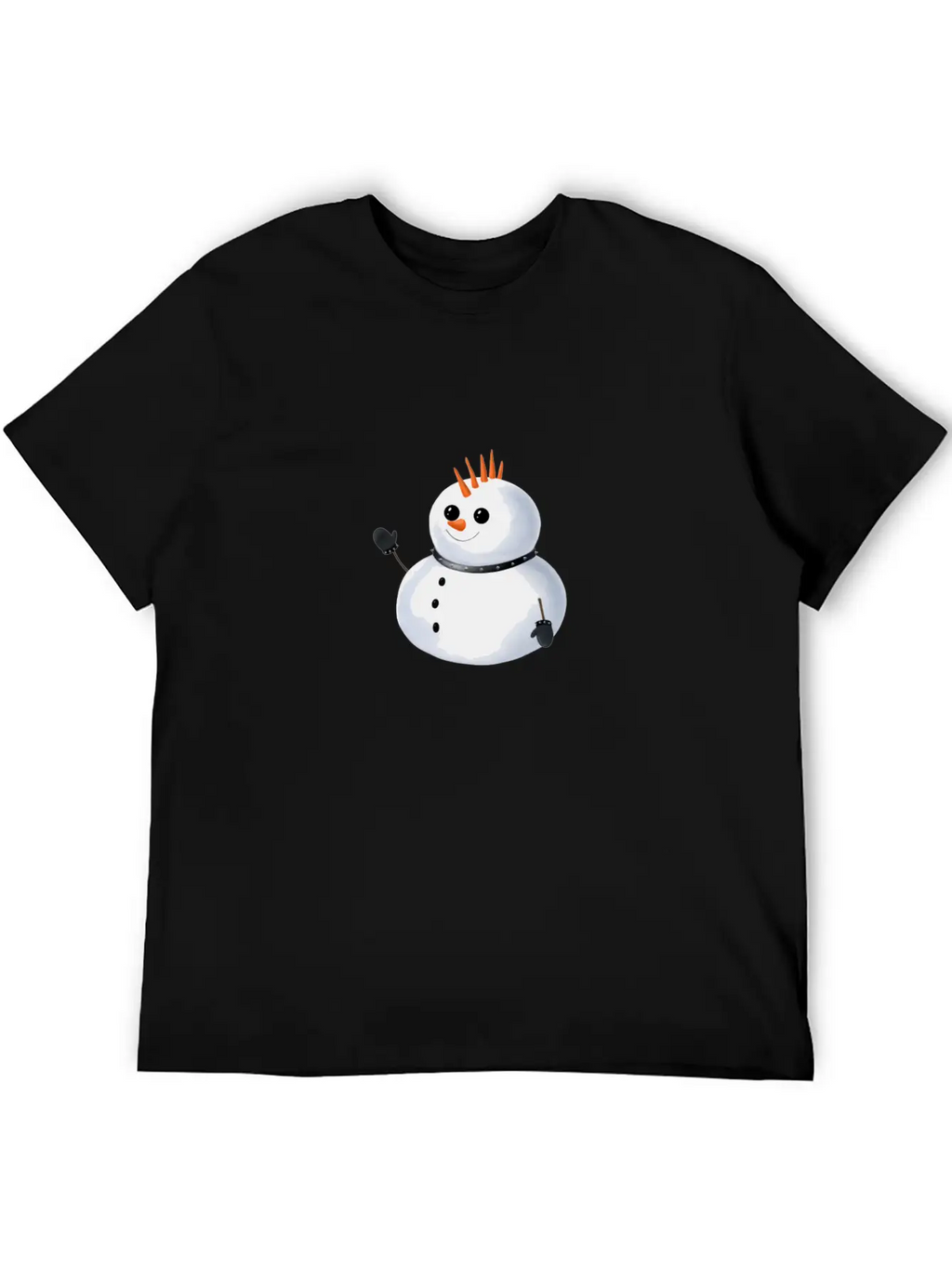Snowman - Punk Unisex Short Sleeve Soft Cotton T-Shirt – Casual Everyday Wear
