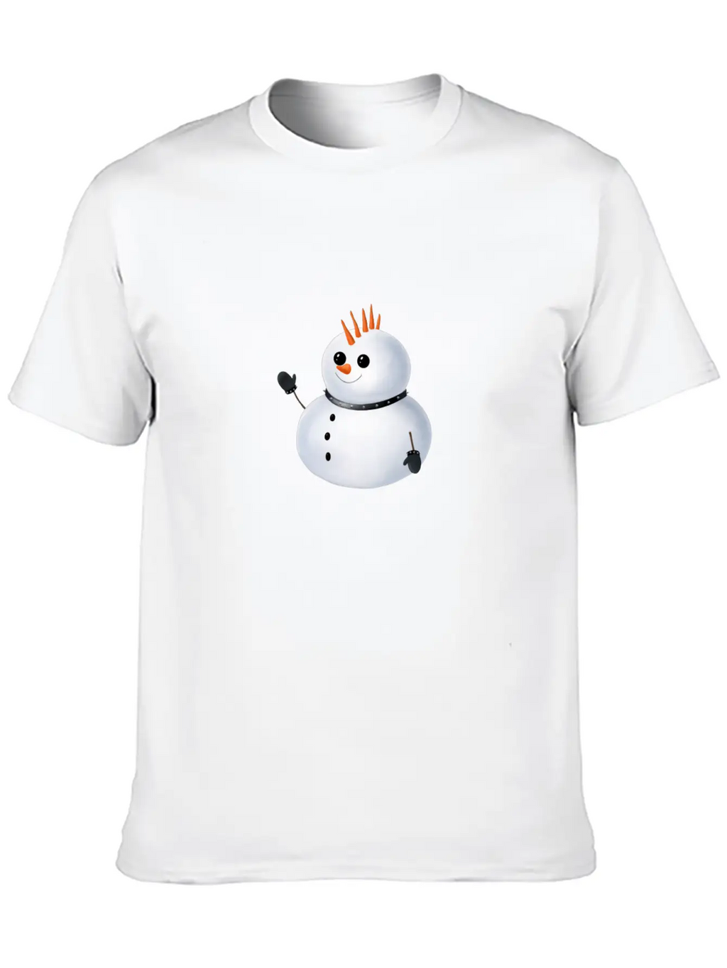 Snowman - Punk Unisex Short Sleeve Soft Cotton T-Shirt – Casual Everyday Wear