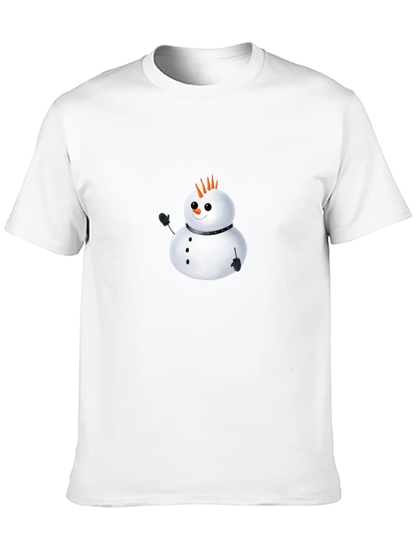 Snowman - Punk Unisex Short Sleeve Soft Cotton T-Shirt – Casual Everyday Wear