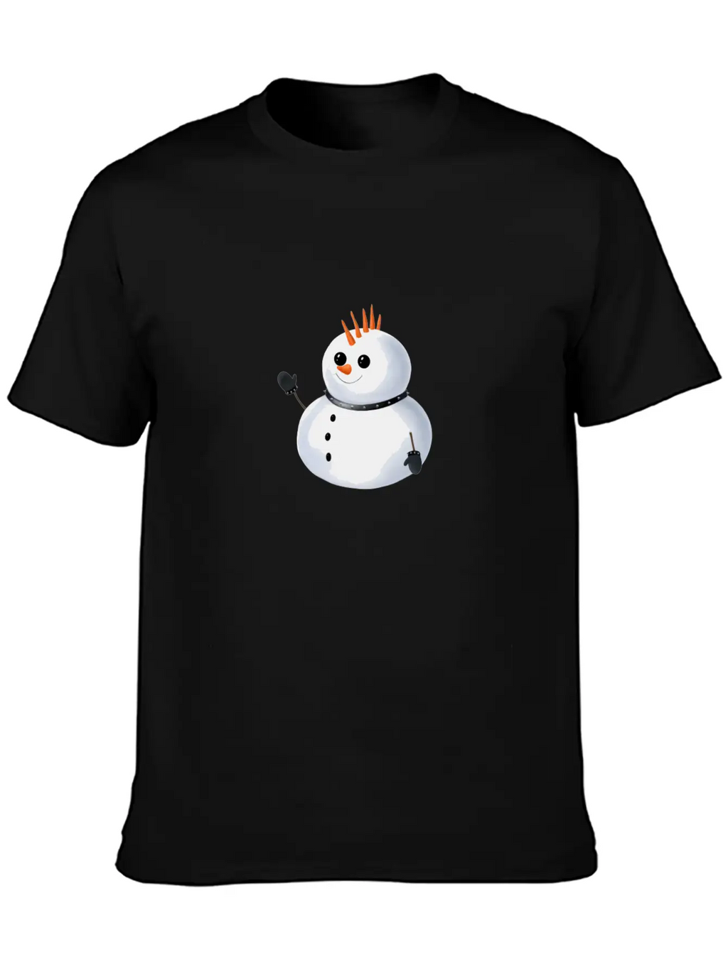 Snowman - Punk Unisex Short Sleeve Soft Cotton T-Shirt – Casual Everyday Wear