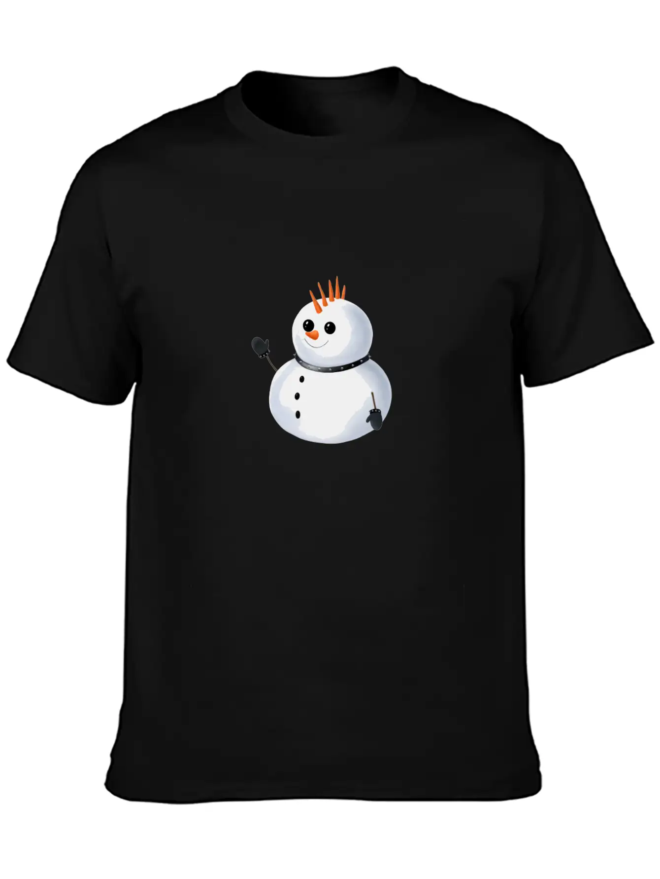Snowman - Punk Unisex Short Sleeve Soft Cotton T-Shirt – Casual Everyday Wear