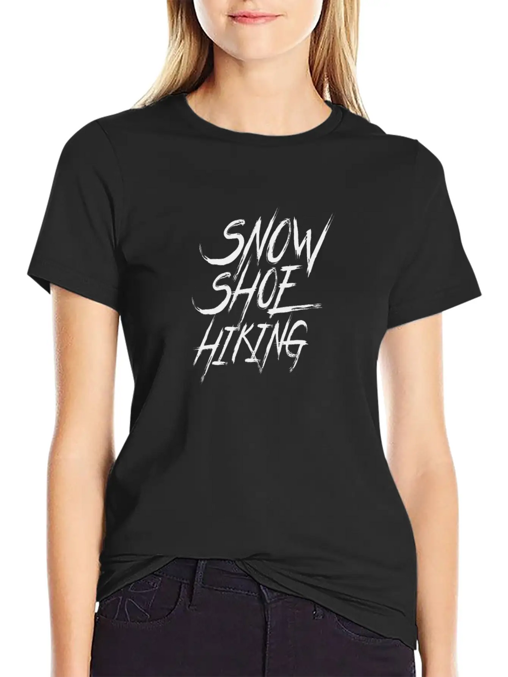 Snowshoes Snowshoe Tour Snowshoeing Hiking Unisex Short Sleeve Soft Cotton T-Shirt – Casual Everyday Wear