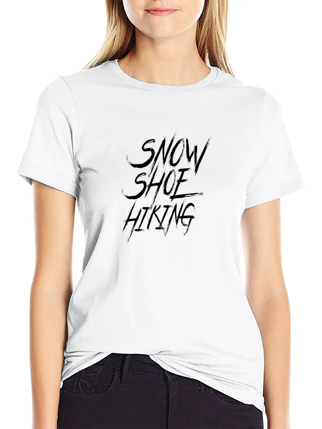 Snowshoes Snowshoe Tour Snowshoeing Hiking Unisex Short Sleeve Soft Cotton T-Shirt – Casual Everyday Wear