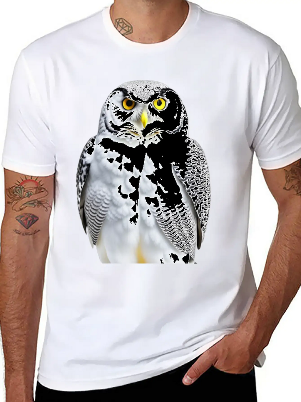 Snowy Owl Graphic Unisex Casual T-Shirt – Clean Design For Daily Comfort