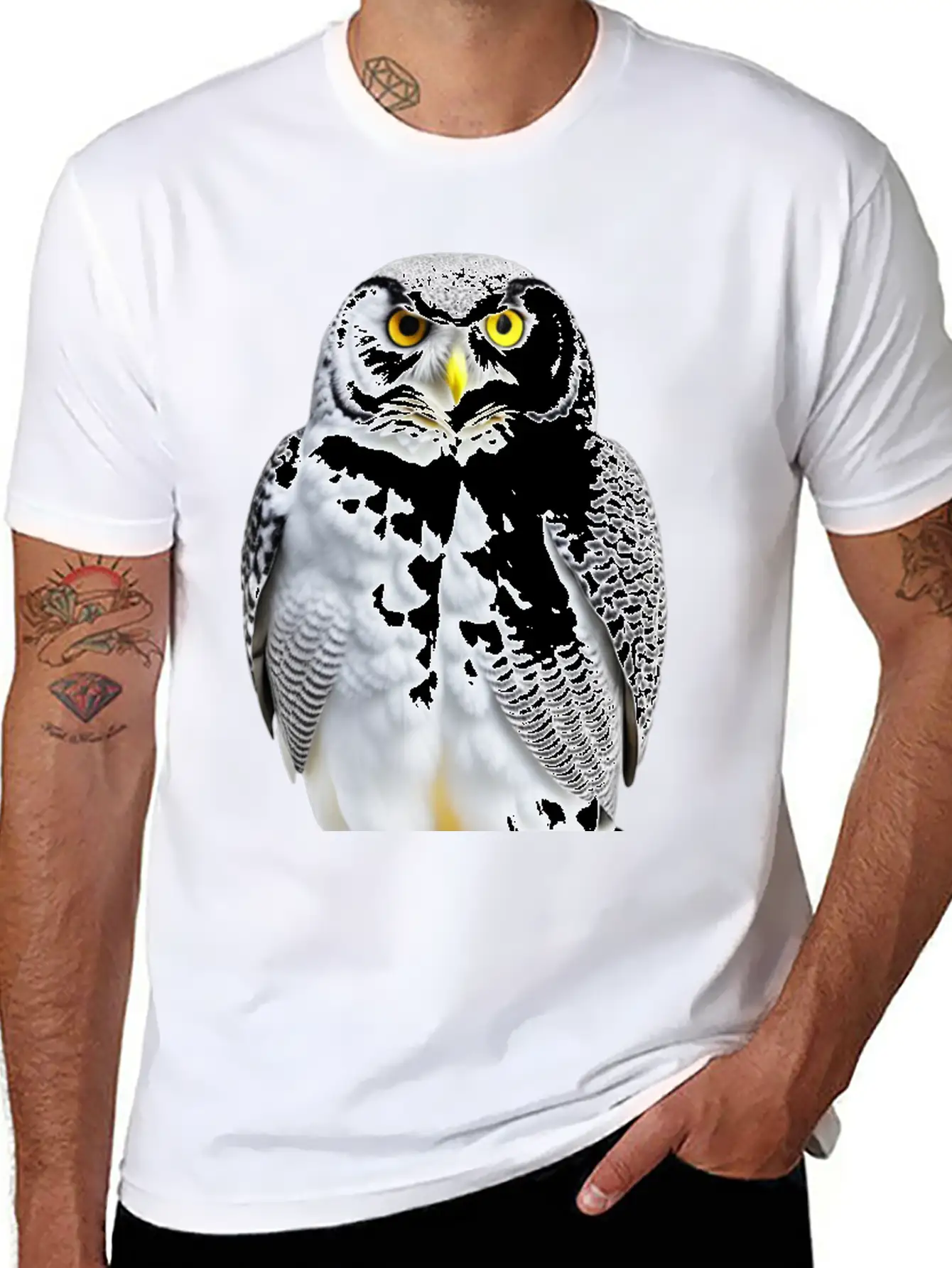 Snowy Owl Graphic Unisex Casual T-Shirt – Clean Design For Daily Comfort