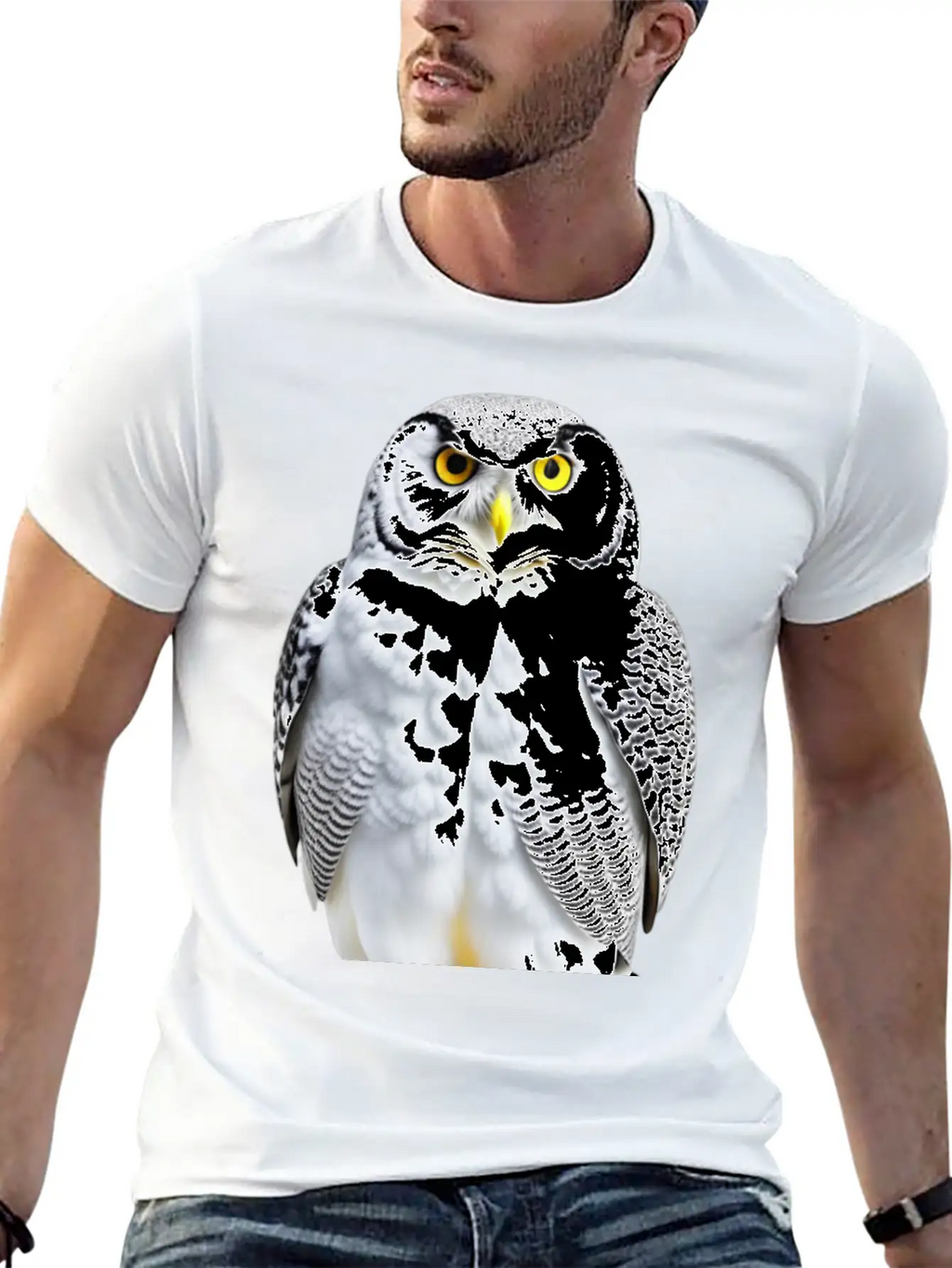 Snowy Owl Graphic Unisex Casual T-Shirt – Clean Design For Daily Comfort