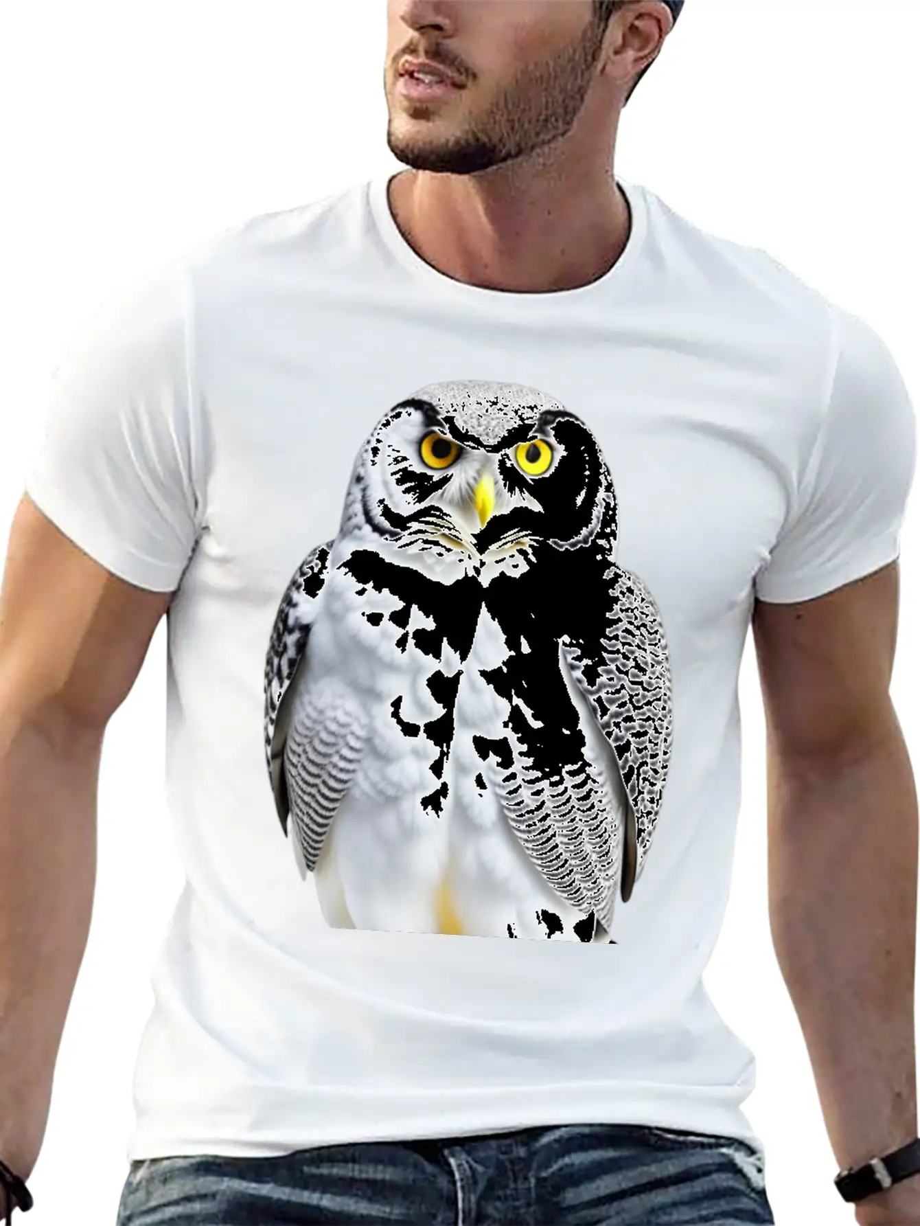 Snowy Owl Graphic Unisex Casual T-Shirt – Clean Design For Daily Comfort