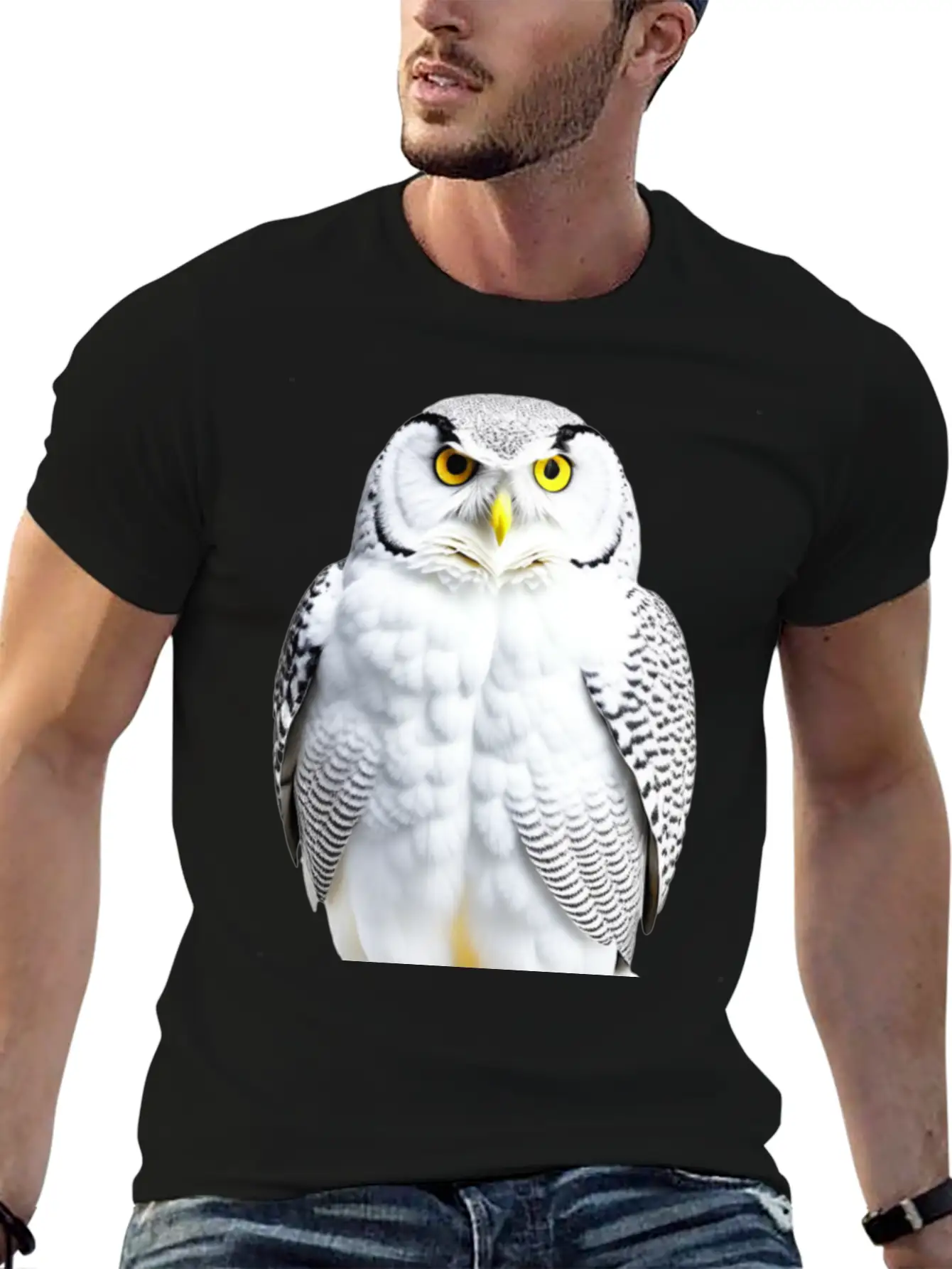 Snowy Owl Graphic Unisex Casual T-Shirt – Clean Design For Daily Comfort