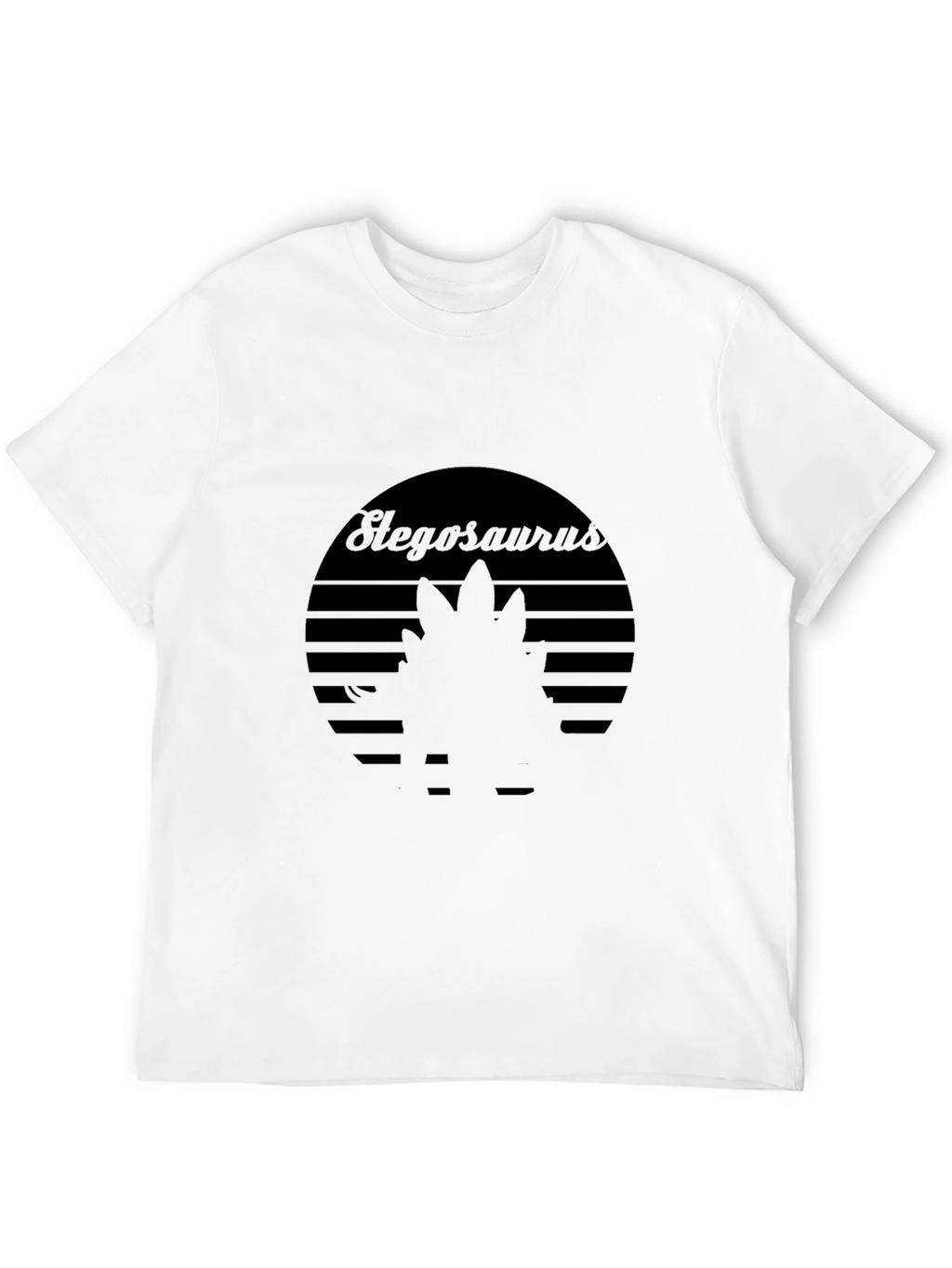 Stegosaurus Sunset Graphic Tee - Retro Dinosaur T-Shirt