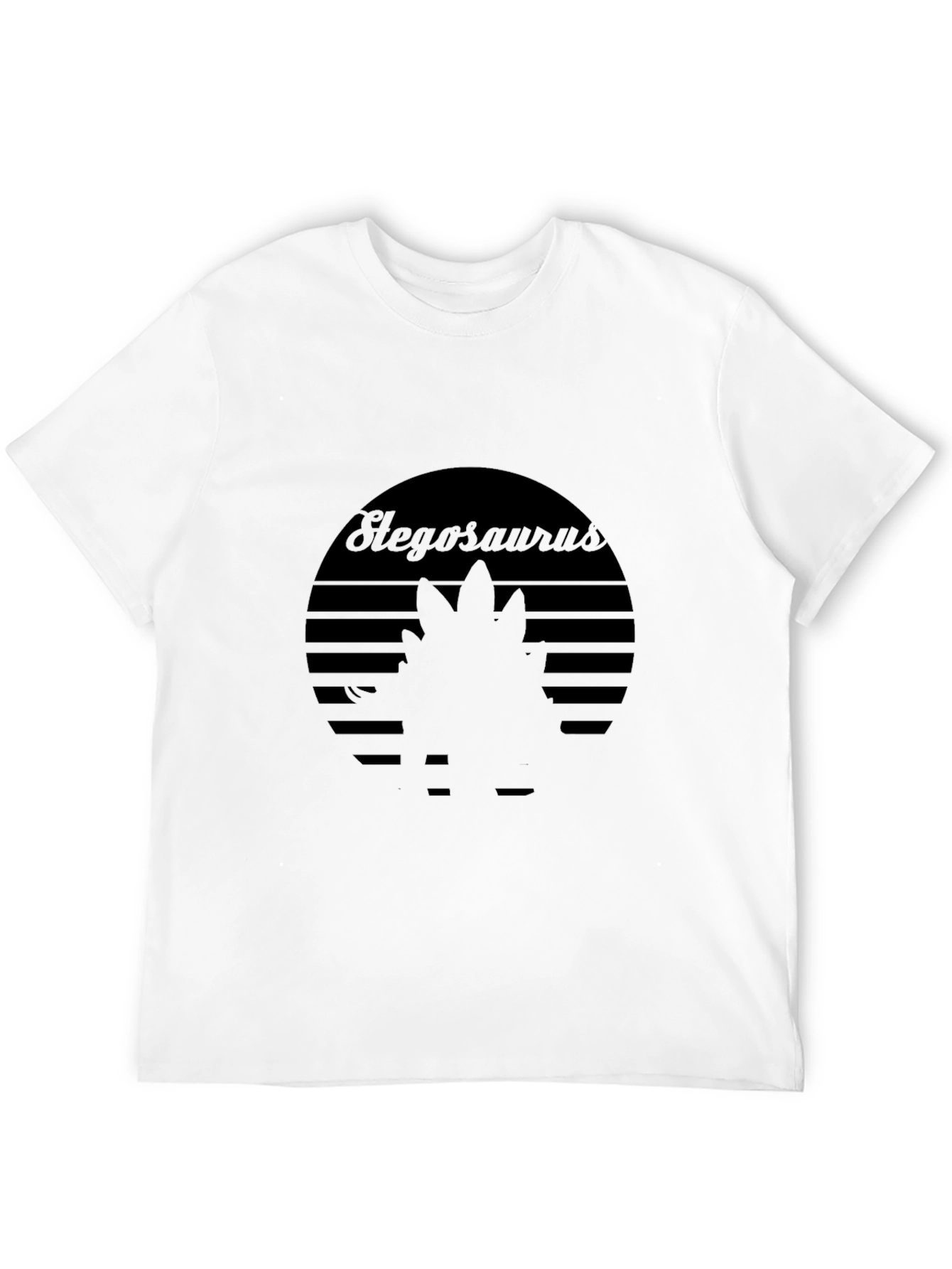 Stegosaurus Sunset Graphic Tee - Retro Dinosaur T-Shirt