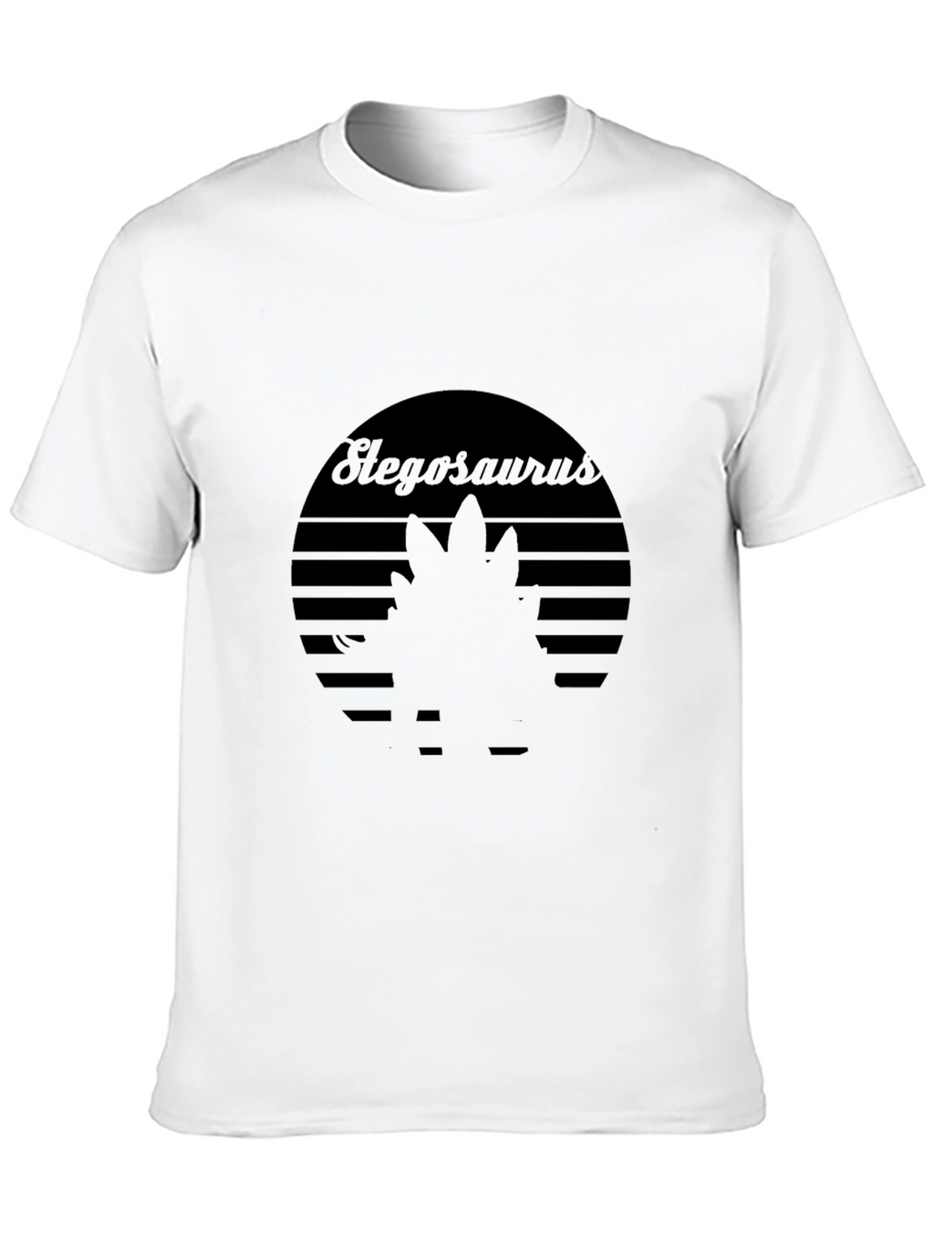 Stegosaurus Sunset Graphic Tee - Retro Dinosaur T-Shirt