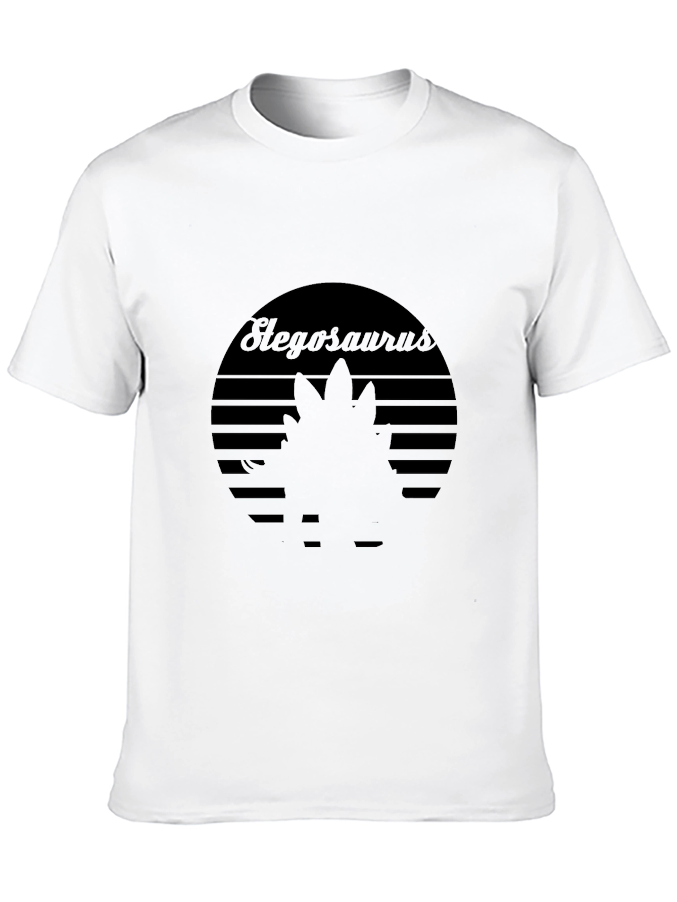 Stegosaurus Sunset Graphic Tee - Retro Dinosaur T-Shirt