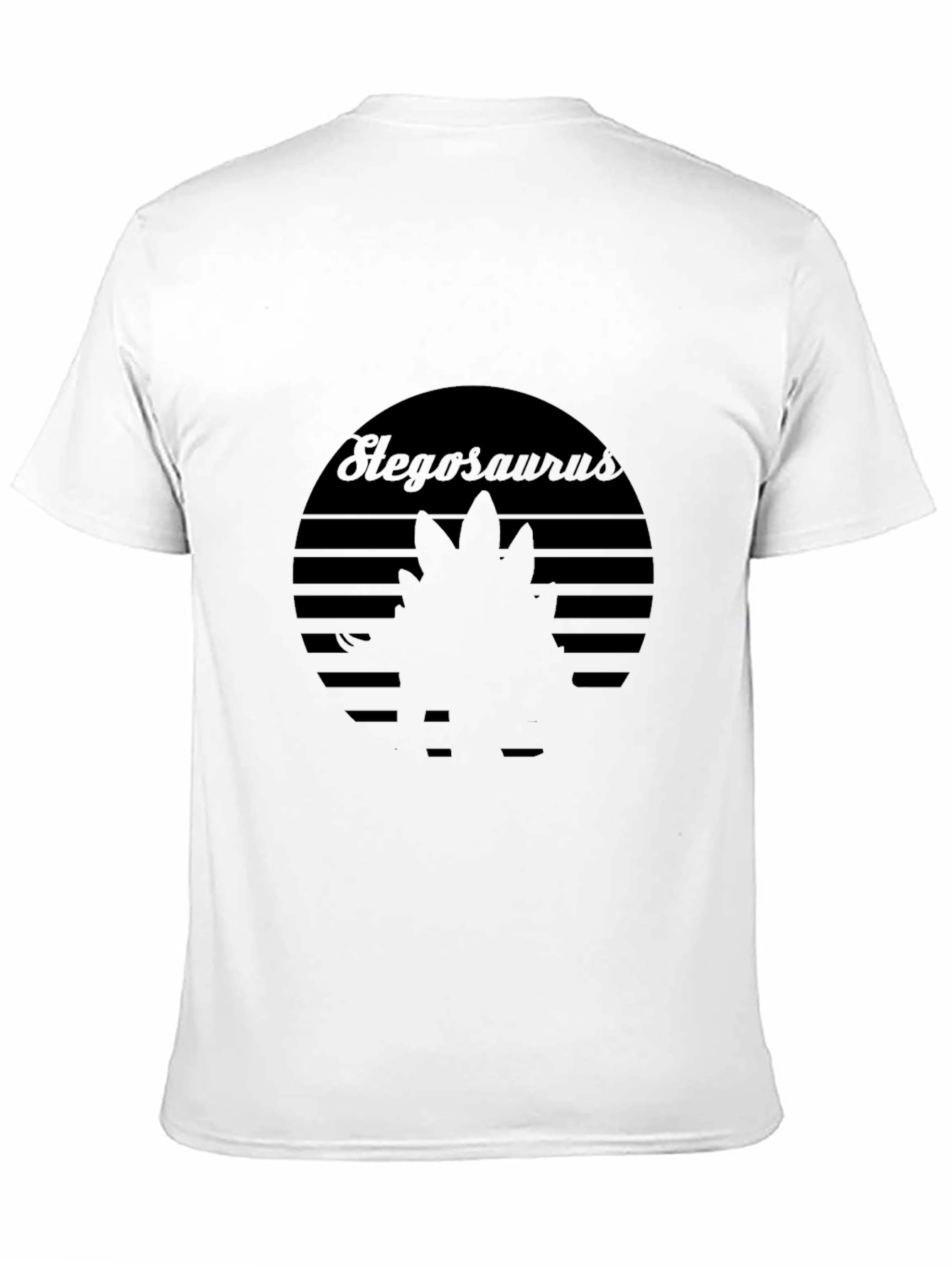 Stegosaurus Sunset Graphic Tee - Retro Dinosaur T-Shirt