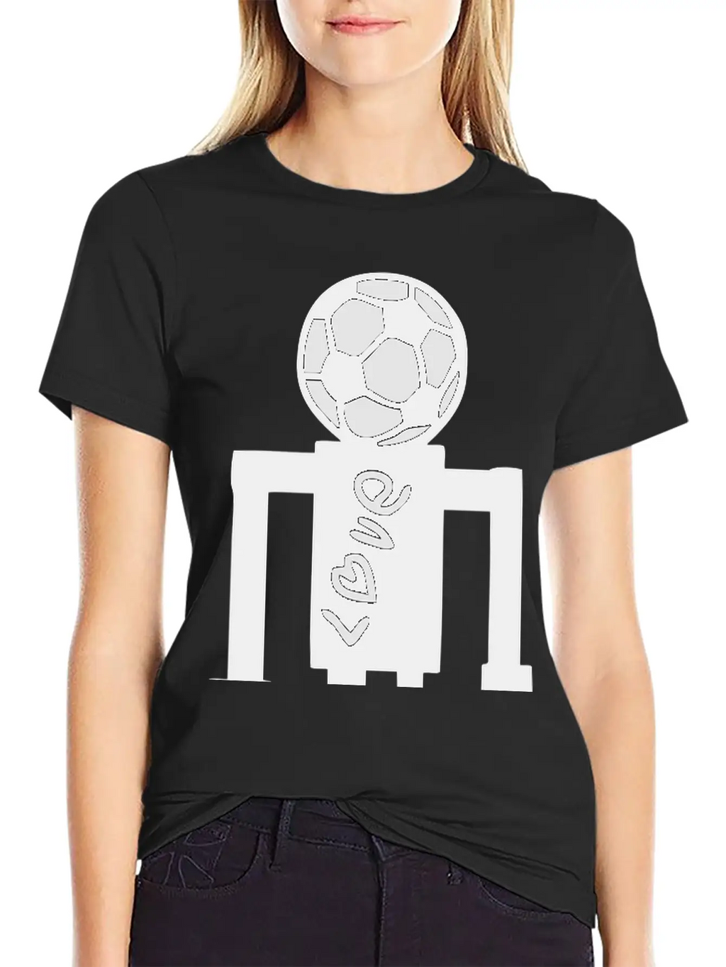 Soccer Artistic Character 1 Unisex Short Sleeve Soft Cotton T-Shirt – Casual Everyday Wear