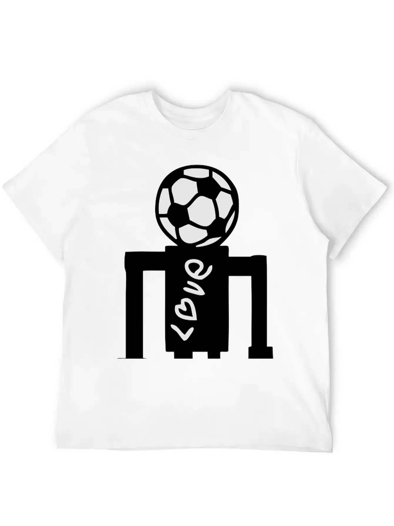 Soccer Artistic Character 1 Unisex Short Sleeve Soft Cotton T-Shirt – Casual Everyday Wear