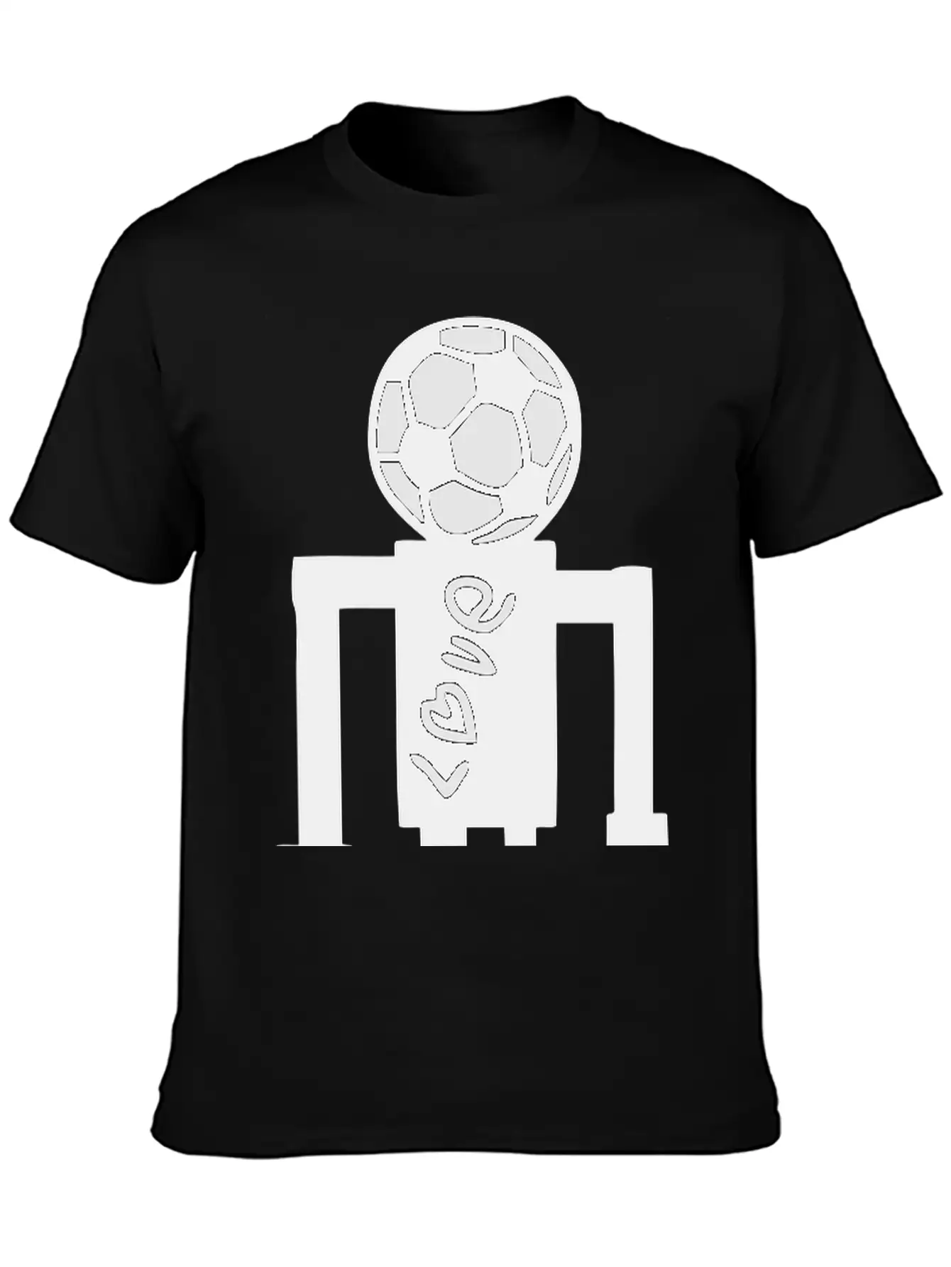 Soccer Artistic Character 1 Unisex Short Sleeve Soft Cotton T-Shirt – Casual Everyday Wear