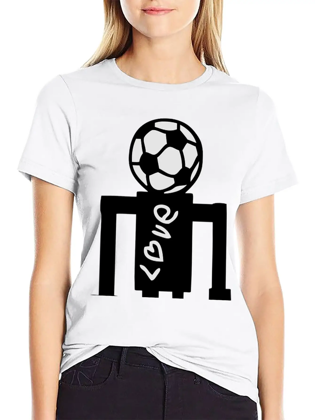 Soccer Artistic Character 1 Unisex Short Sleeve Soft Cotton T-Shirt – Casual Everyday Wear
