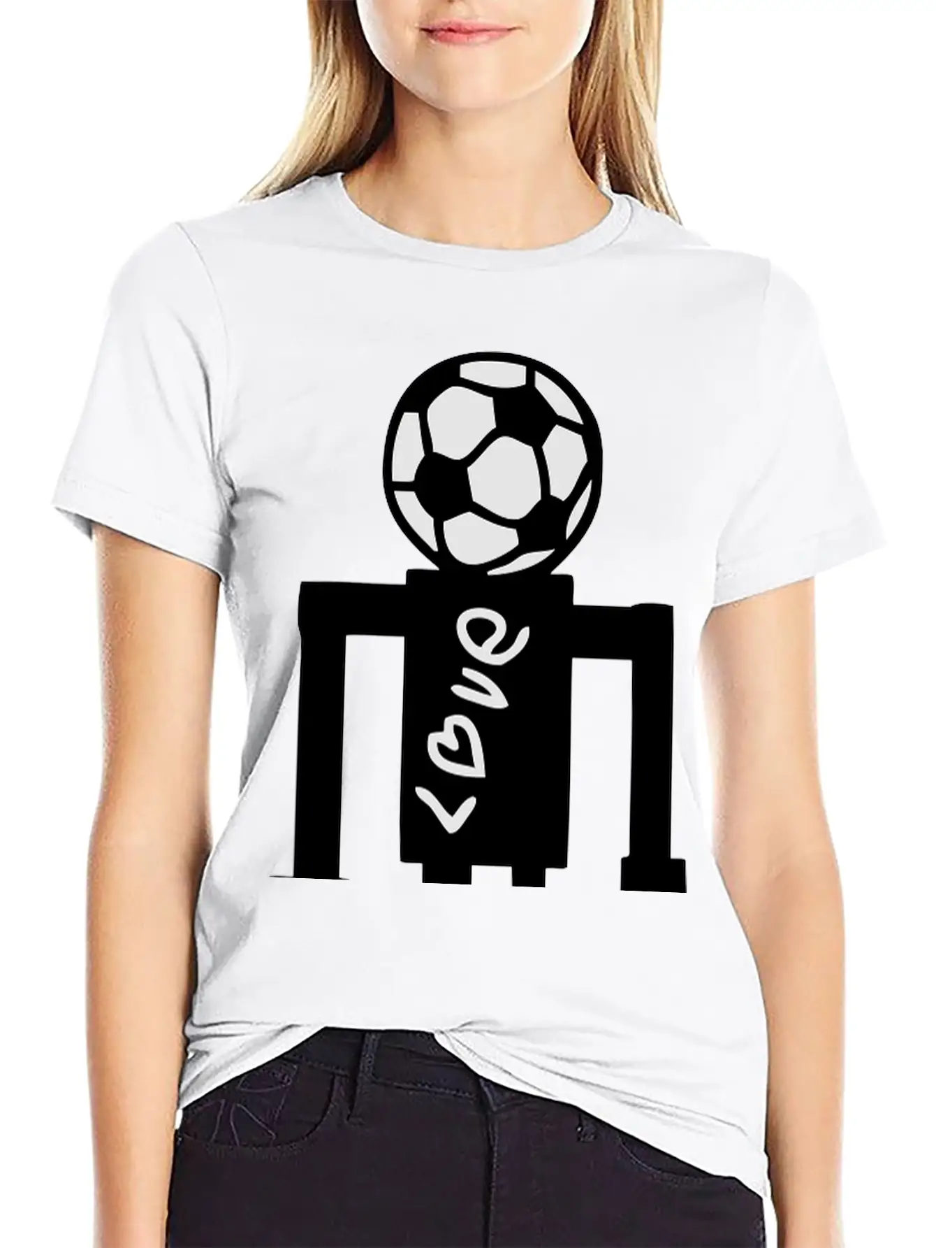 Soccer Artistic Character 1 Unisex Short Sleeve Soft Cotton T-Shirt – Casual Everyday Wear