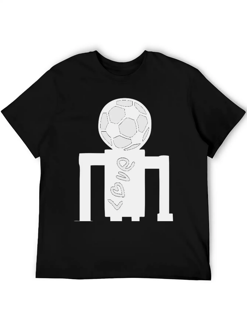 Soccer Artistic Character 1 Unisex Short Sleeve Soft Cotton T-Shirt – Casual Everyday Wear