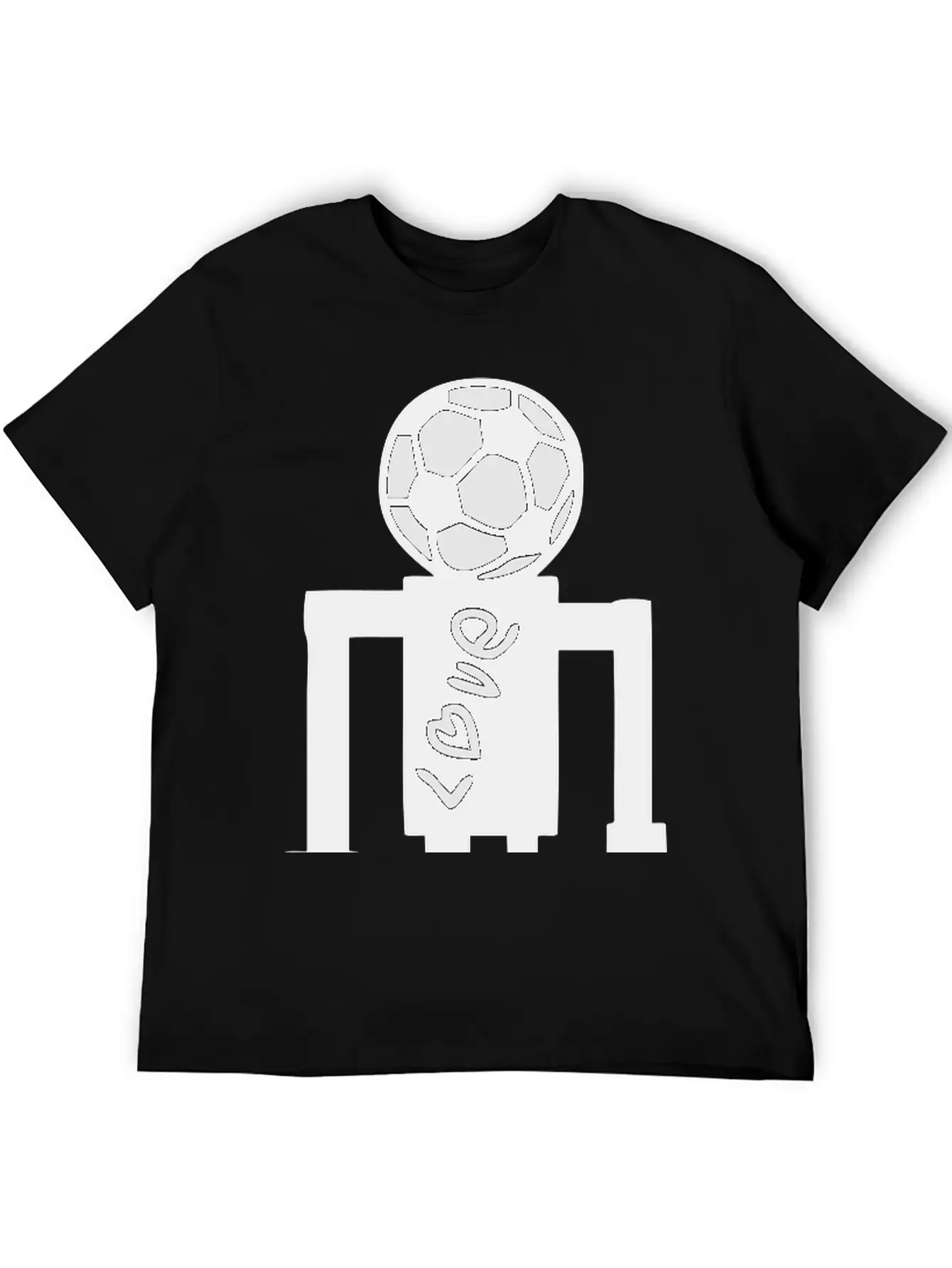 Soccer Artistic Character 1 Unisex Short Sleeve Soft Cotton T-Shirt – Casual Everyday Wear