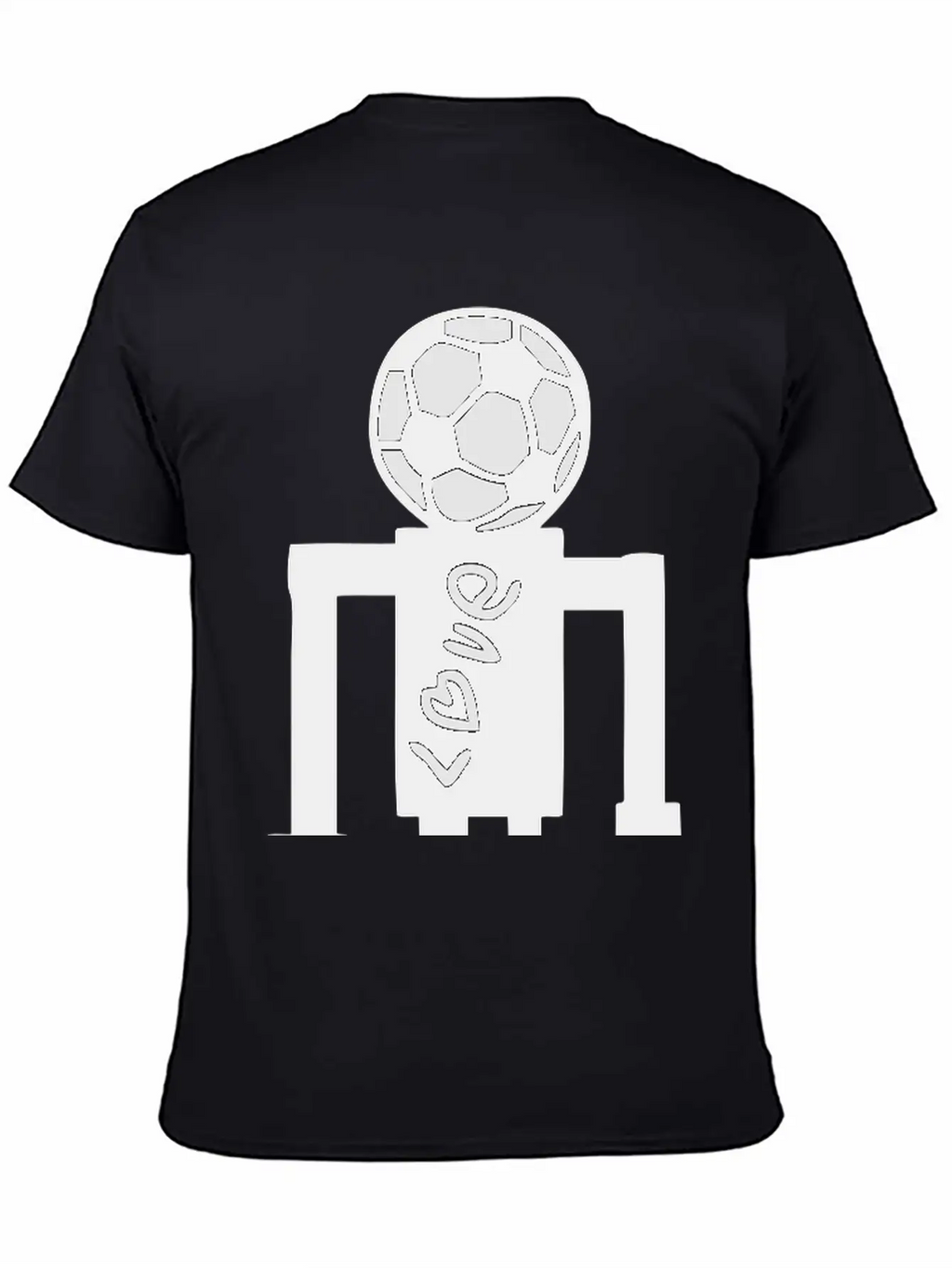 Soccer Artistic Character 1 Unisex Short Sleeve Soft Cotton T-Shirt – Casual Everyday Wear