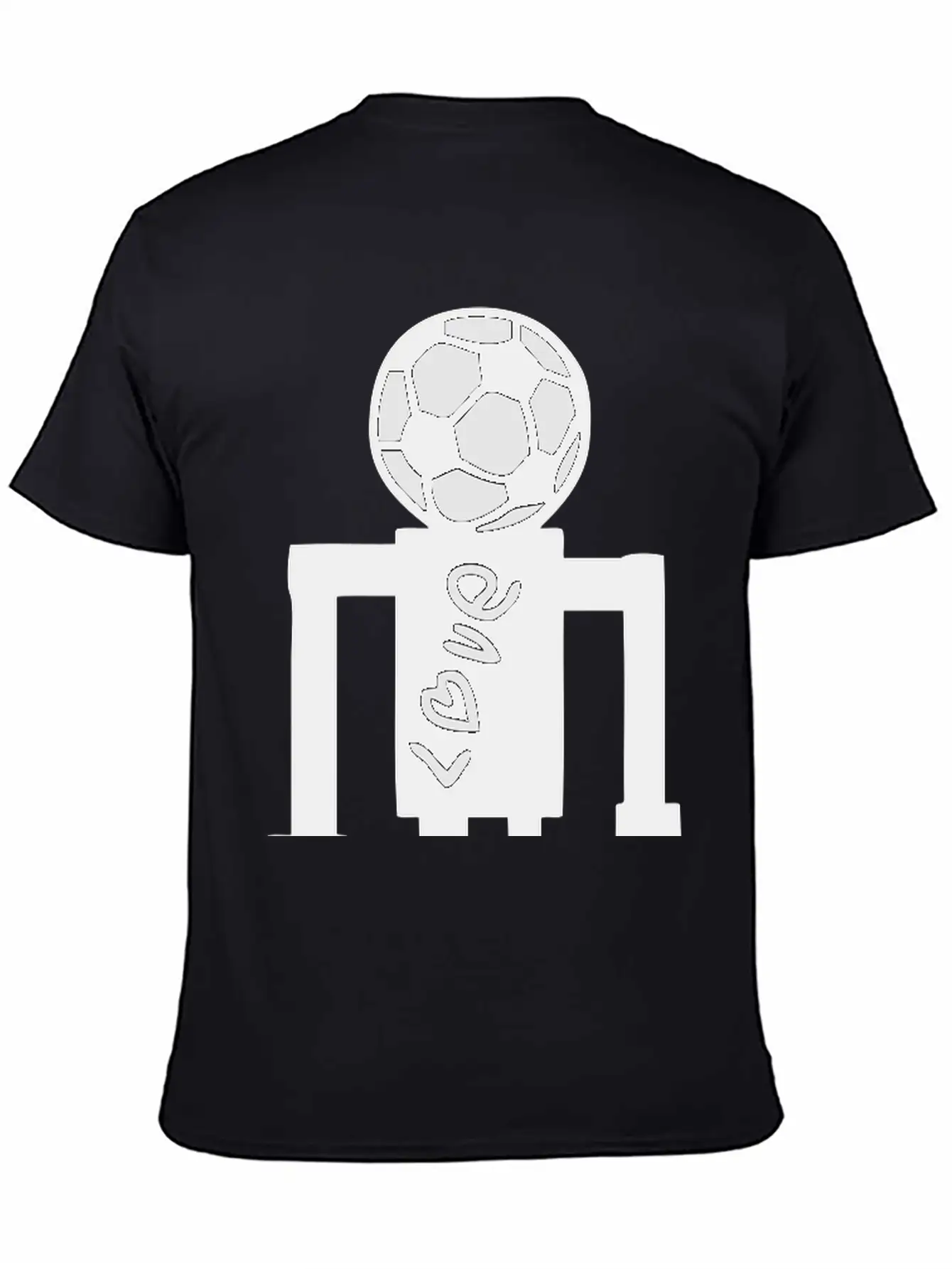 Soccer Artistic Character 1 Unisex Short Sleeve Soft Cotton T-Shirt – Casual Everyday Wear