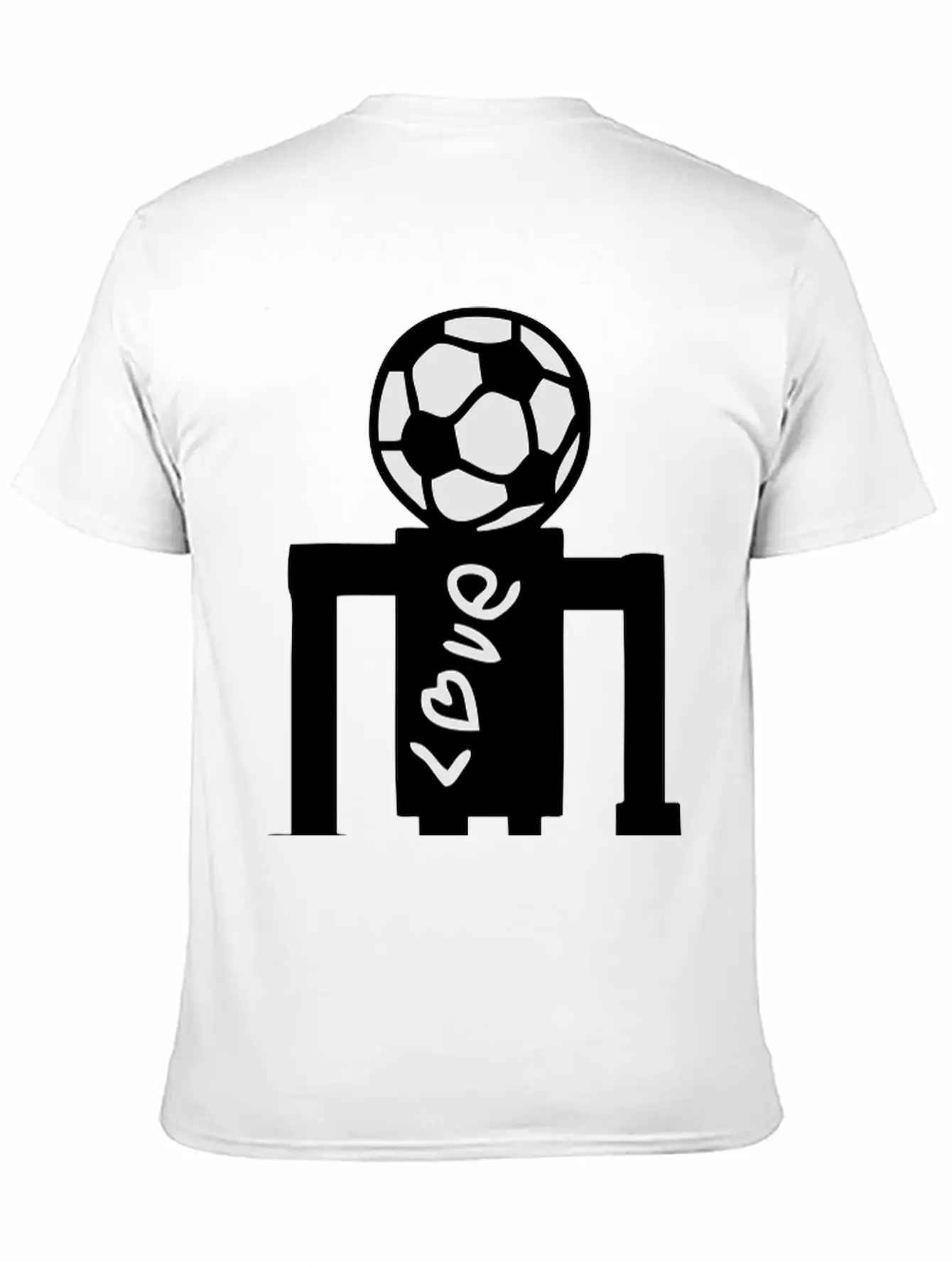Soccer Artistic Character 1 Unisex Short Sleeve Soft Cotton T-Shirt – Casual Everyday Wear