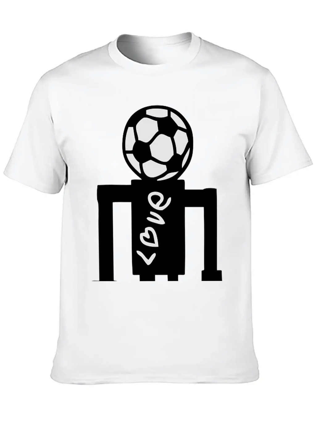 Soccer Artistic Character 1 Unisex Short Sleeve Soft Cotton T-Shirt – Casual Everyday Wear