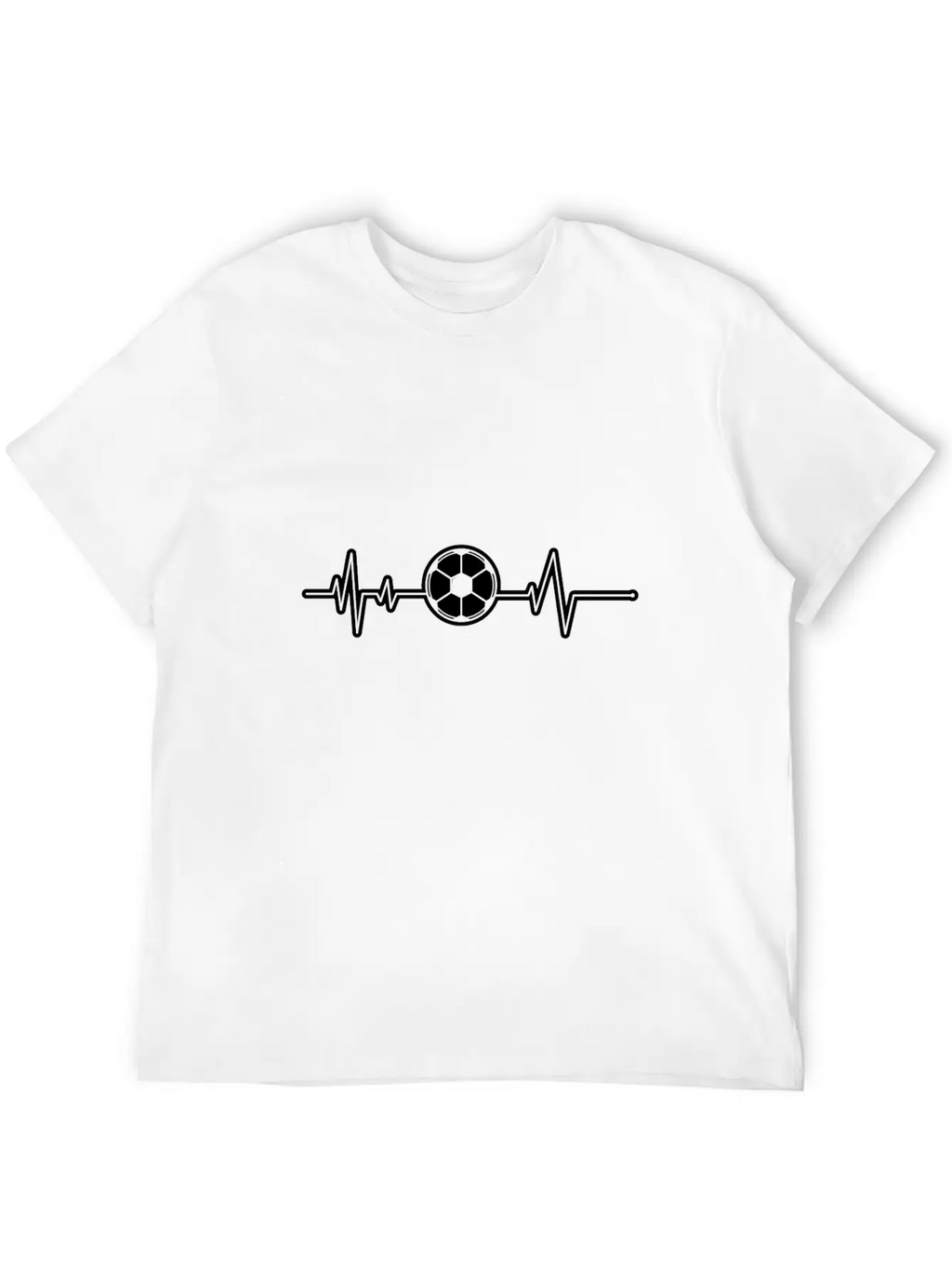 SOCCER BEAT Heart Beat Heartbeat BPM Football Ball Breathable Soft Cotton T-Shirt – Timeless Casual Look