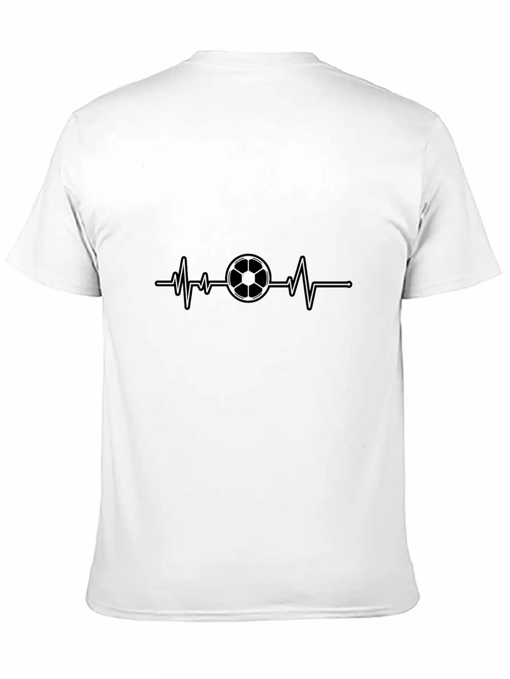 SOCCER BEAT Heart Beat Heartbeat BPM Football Ball Breathable Soft Cotton T-Shirt – Timeless Casual Look