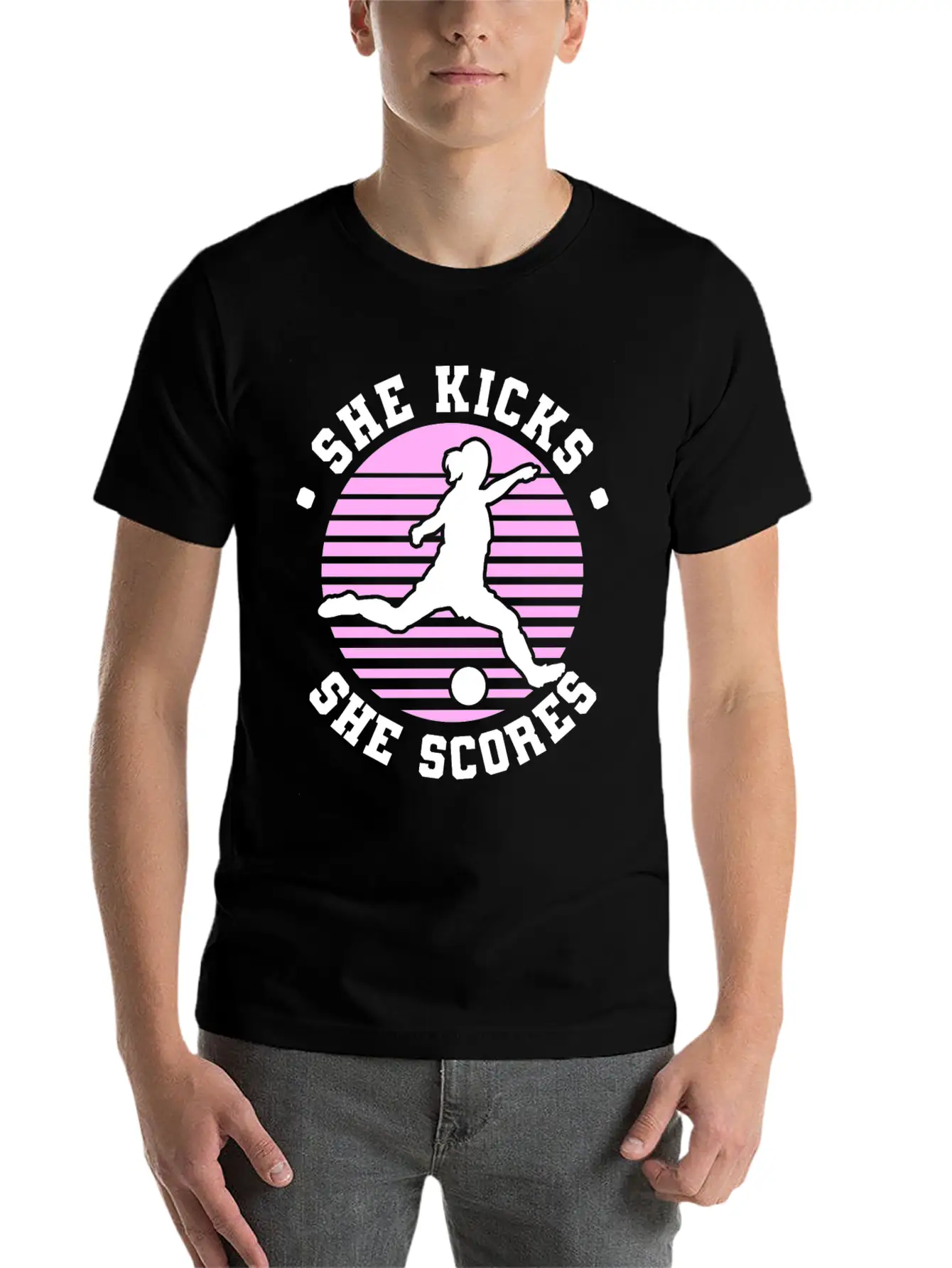 Soccer Girl Team Outfit For Players + Fans Unisex Short Sleeve Soft Cotton T-Shirt – Casual Everyday Wear