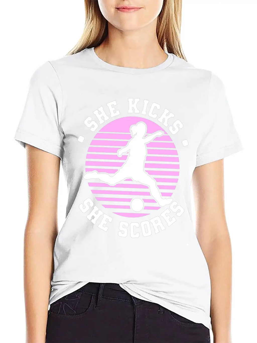 Soccer Girl Team Outfit For Players + Fans Unisex Short Sleeve Soft Cotton T-Shirt – Casual Everyday Wear