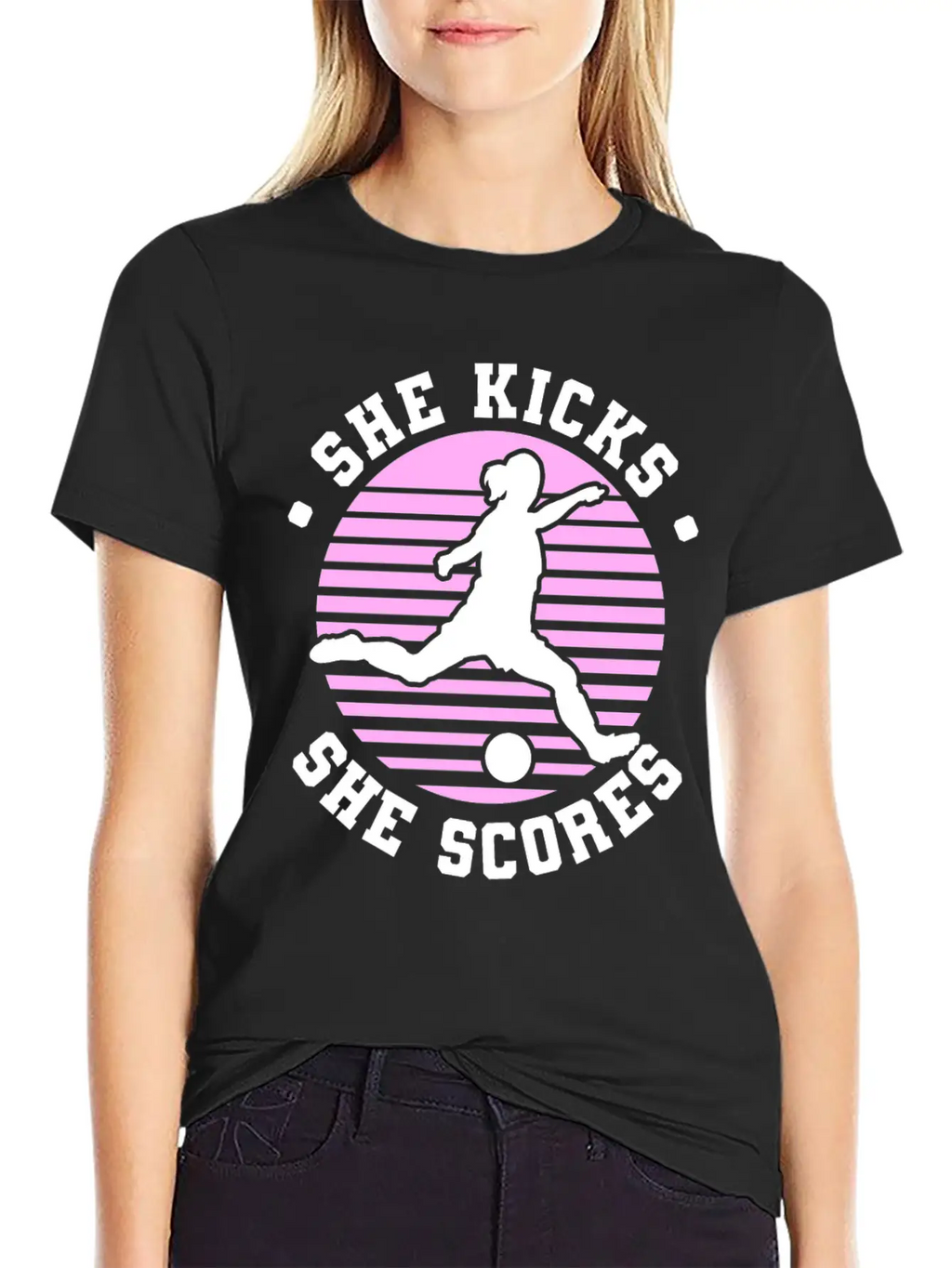 Soccer Girl Team Outfit For Players + Fans Unisex Short Sleeve Soft Cotton T-Shirt – Casual Everyday Wear