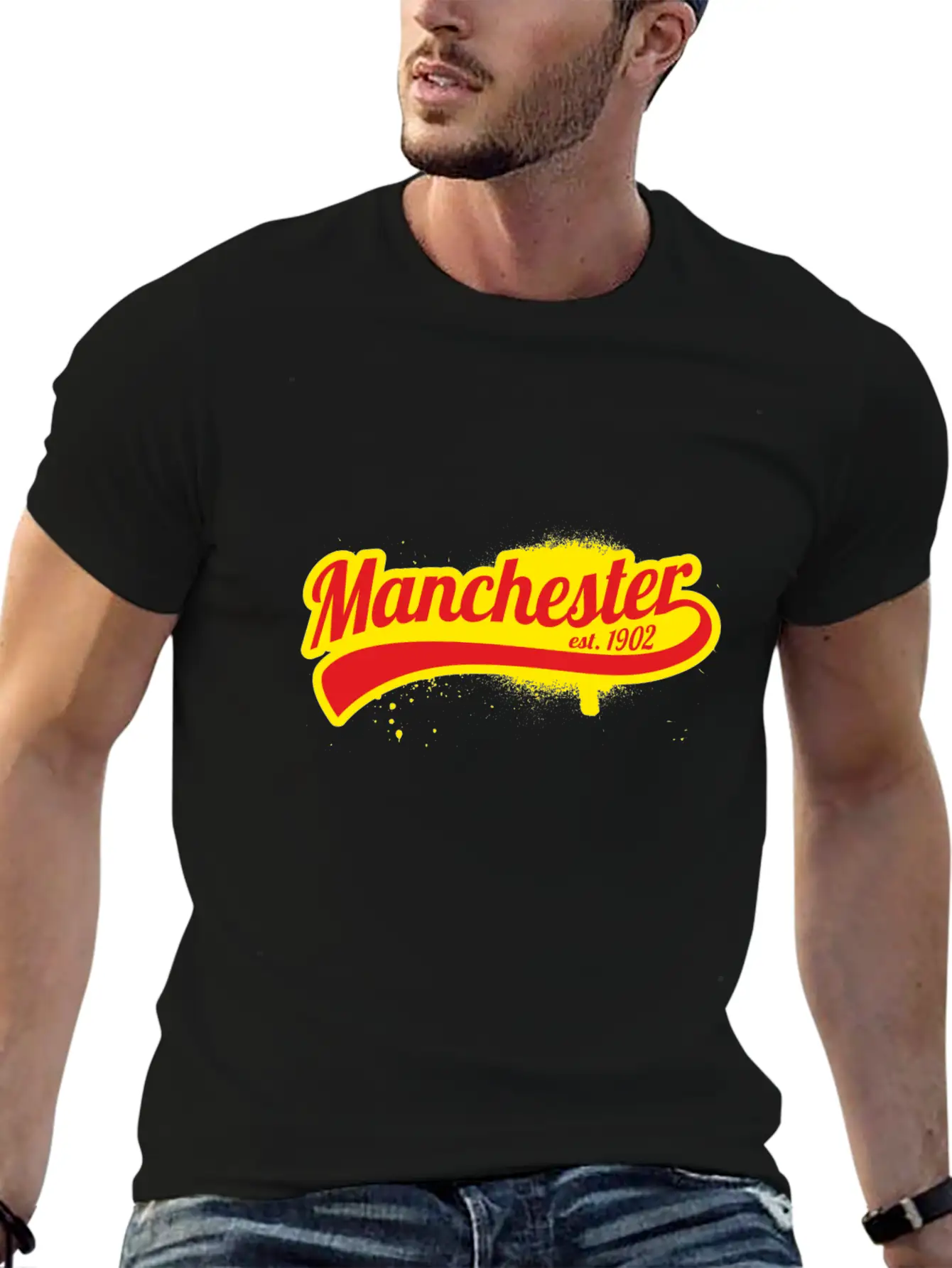 Soccer League England Manchester 1902 Premier Stylish Everyday T-Shirt – Unisex Basic Cotton Tee